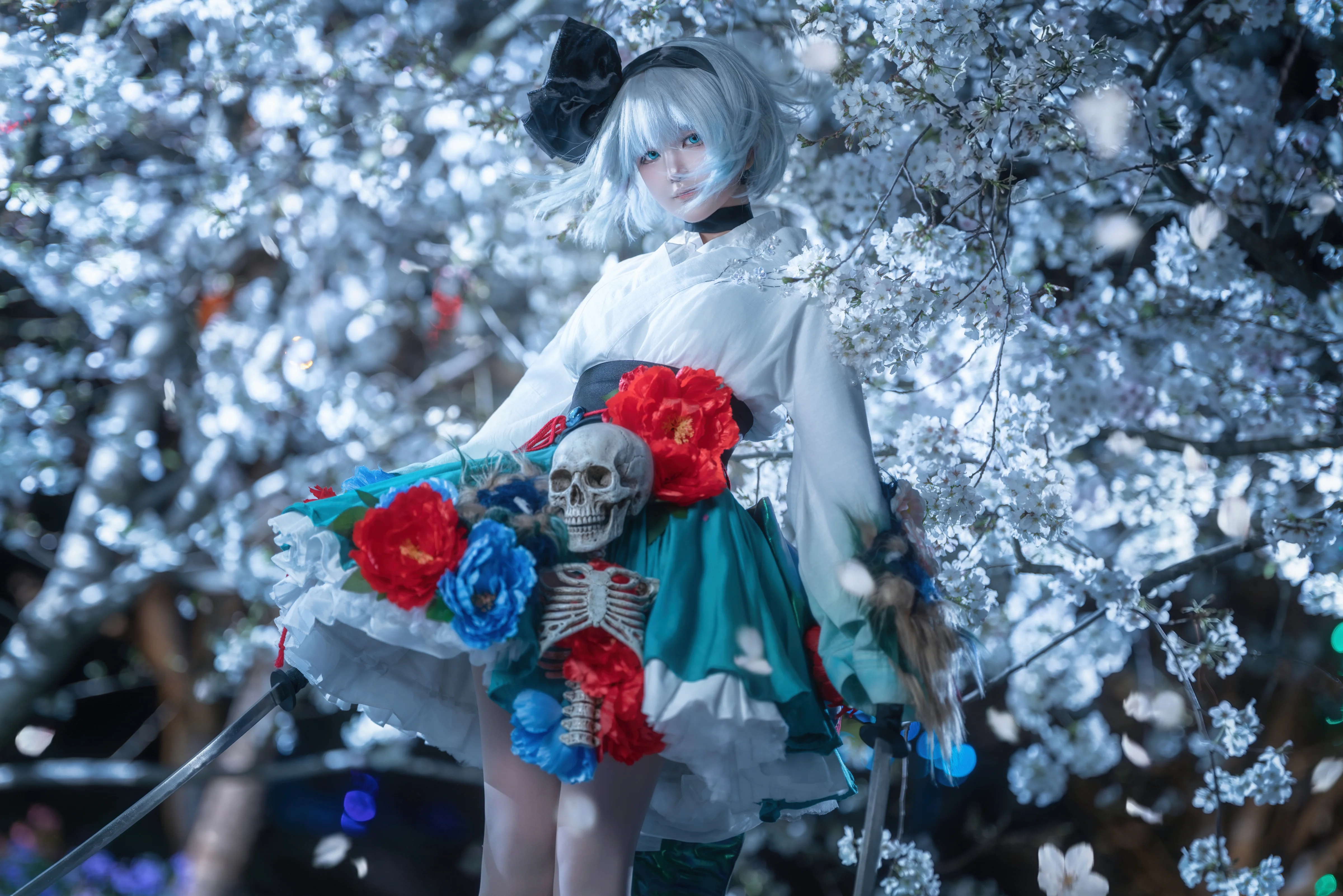 【魂魄妖梦cos】漫花庄园里的夜樱幻境 - 第4张