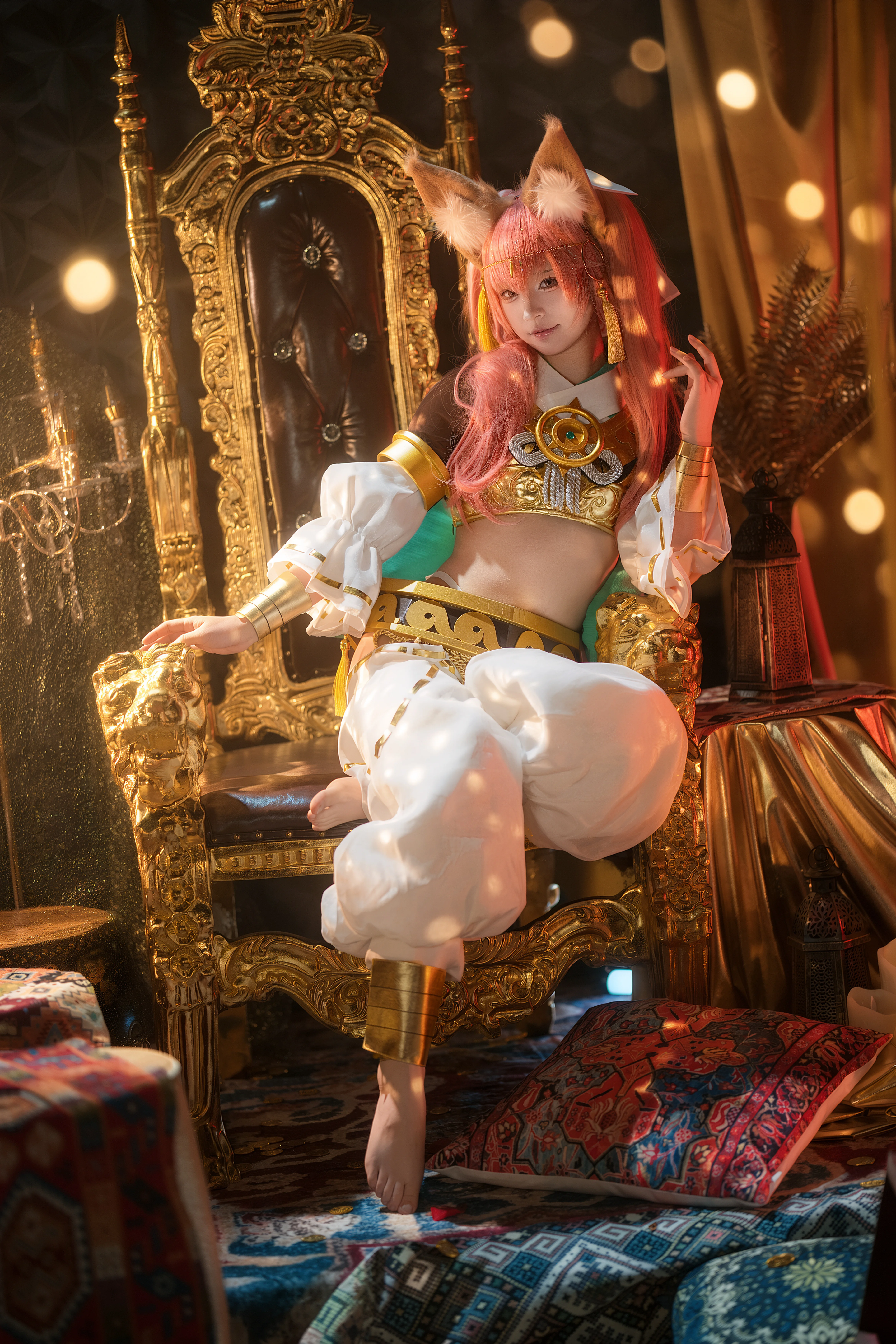[Tamamo no Mae cosplay] A Magnificent Throne and Dreamy Golden Light Spots - Image 3