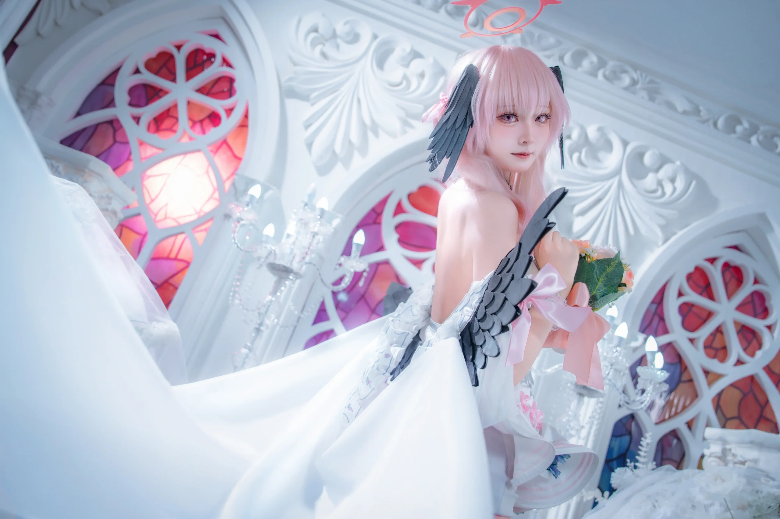 [Shimoe Koharu cosplay] Angel's Vow Under White Roses in Blue Archive - Image 11