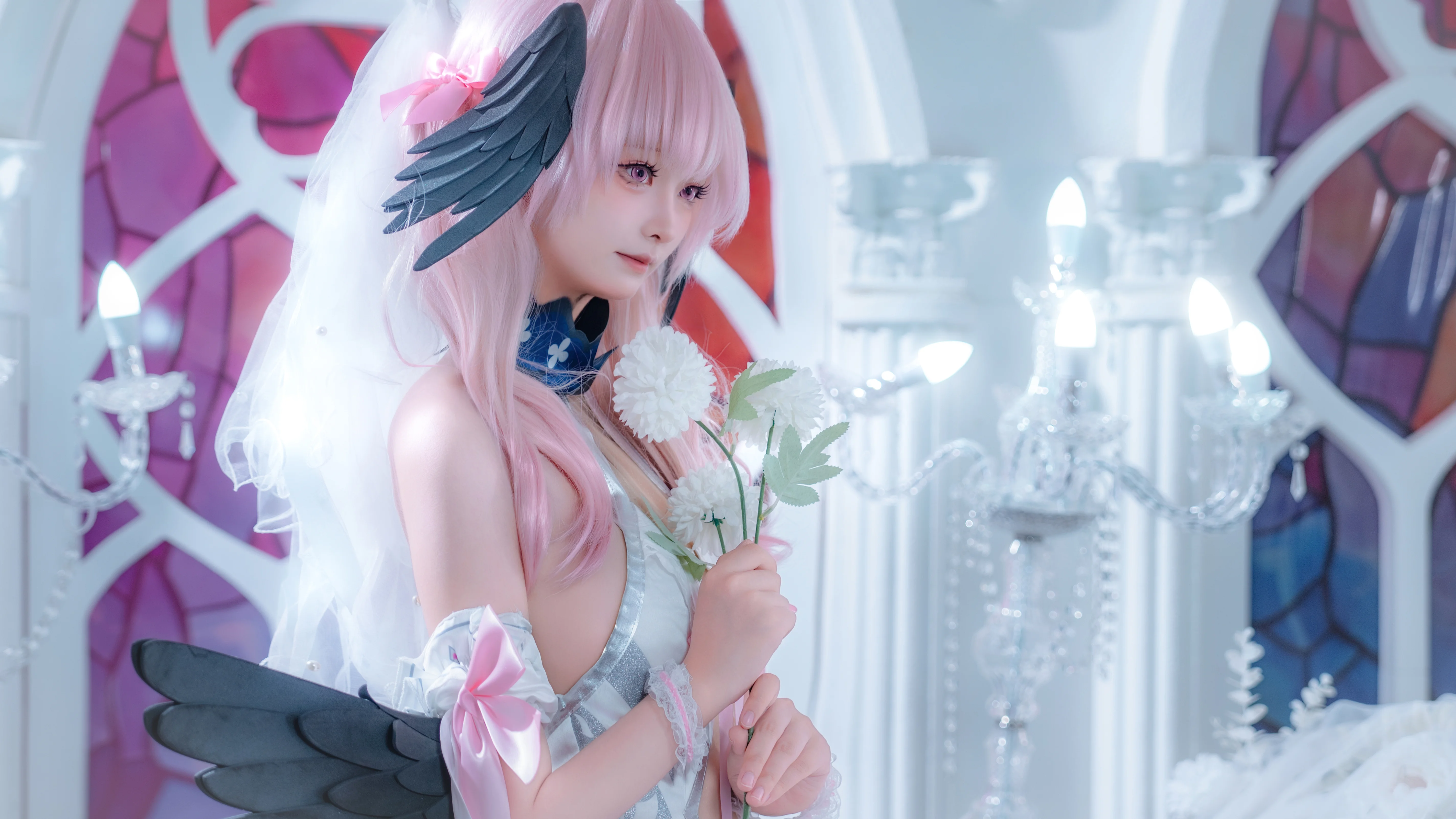 [Shimoe Koharu cosplay] Angel's Vow Under White Roses in Blue Archive - Image 12