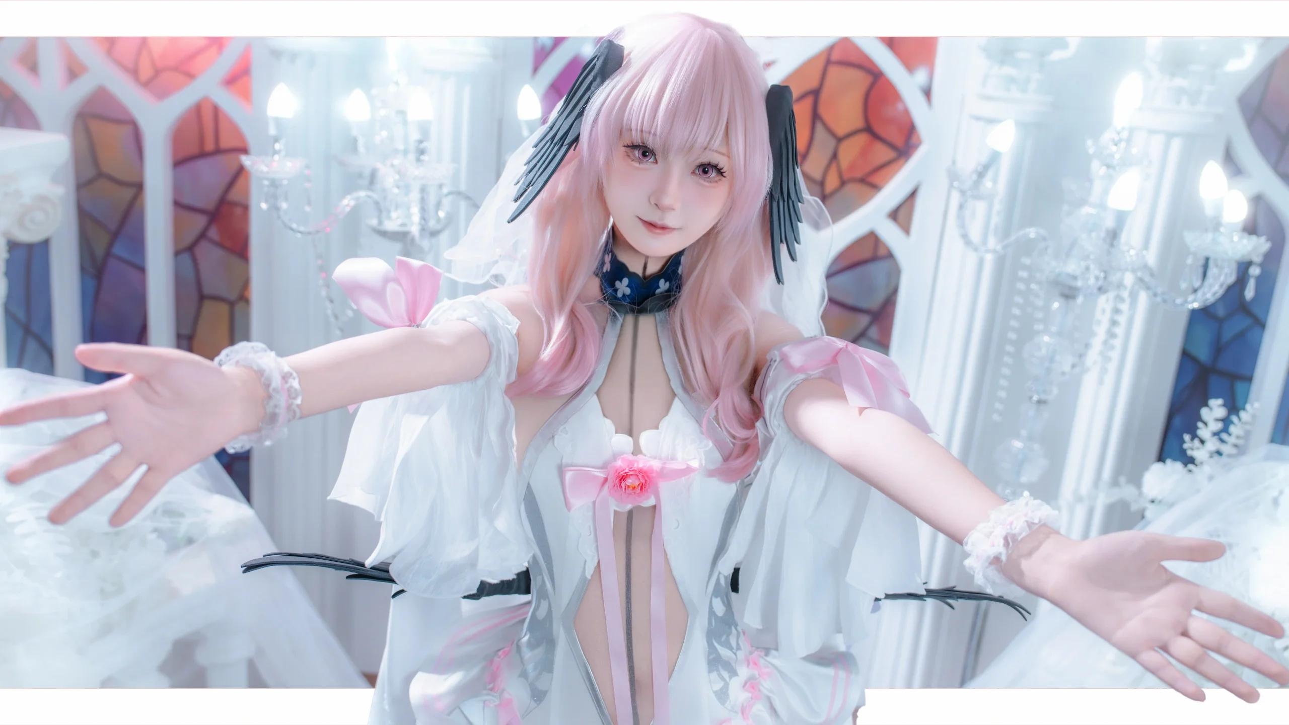 [Shimoe Koharu cosplay] Angel's Vow Under White Roses in Blue Archive - Image 14