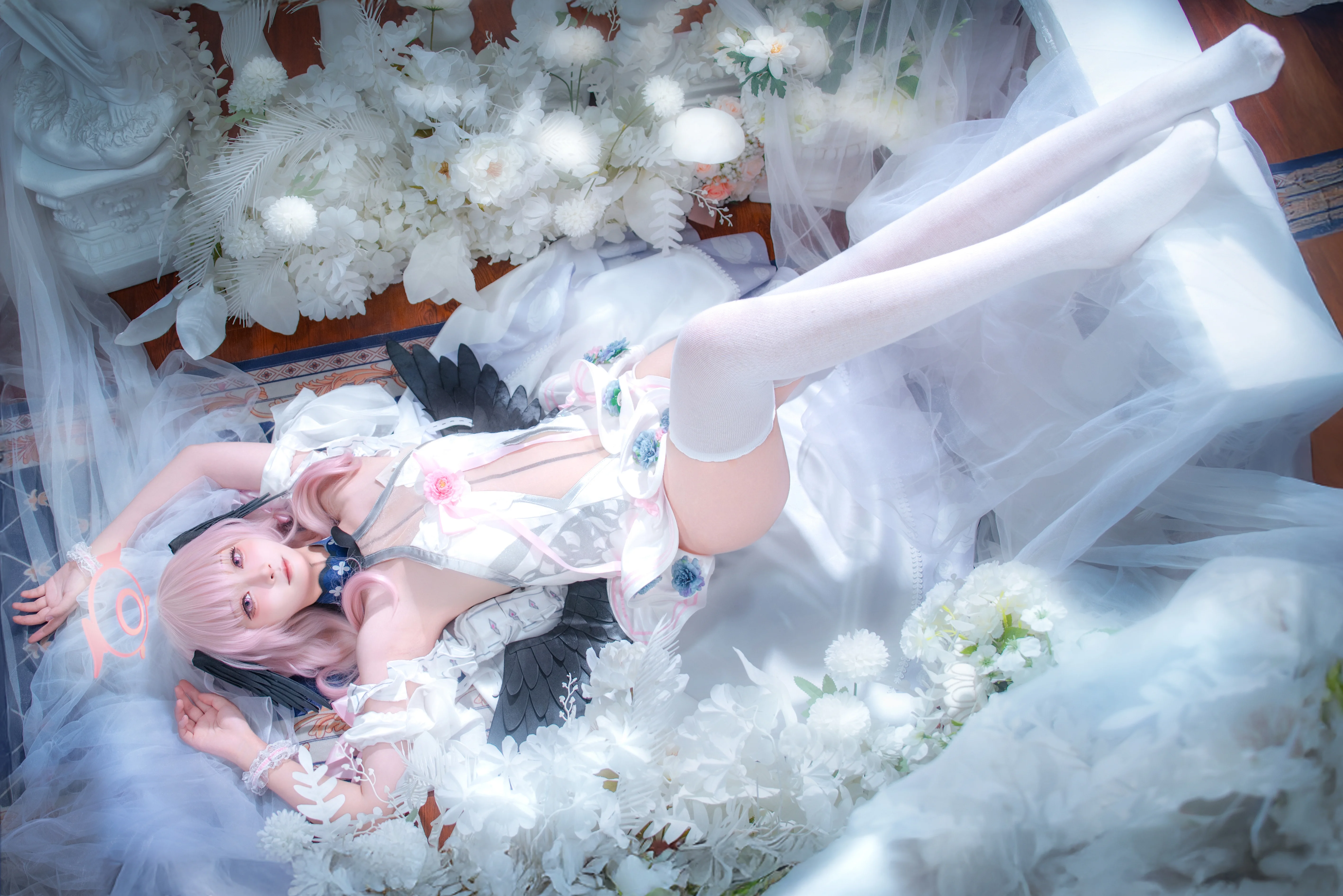 [Shimoe Koharu cosplay] Angel's Vow Under White Roses in Blue Archive - Image 2