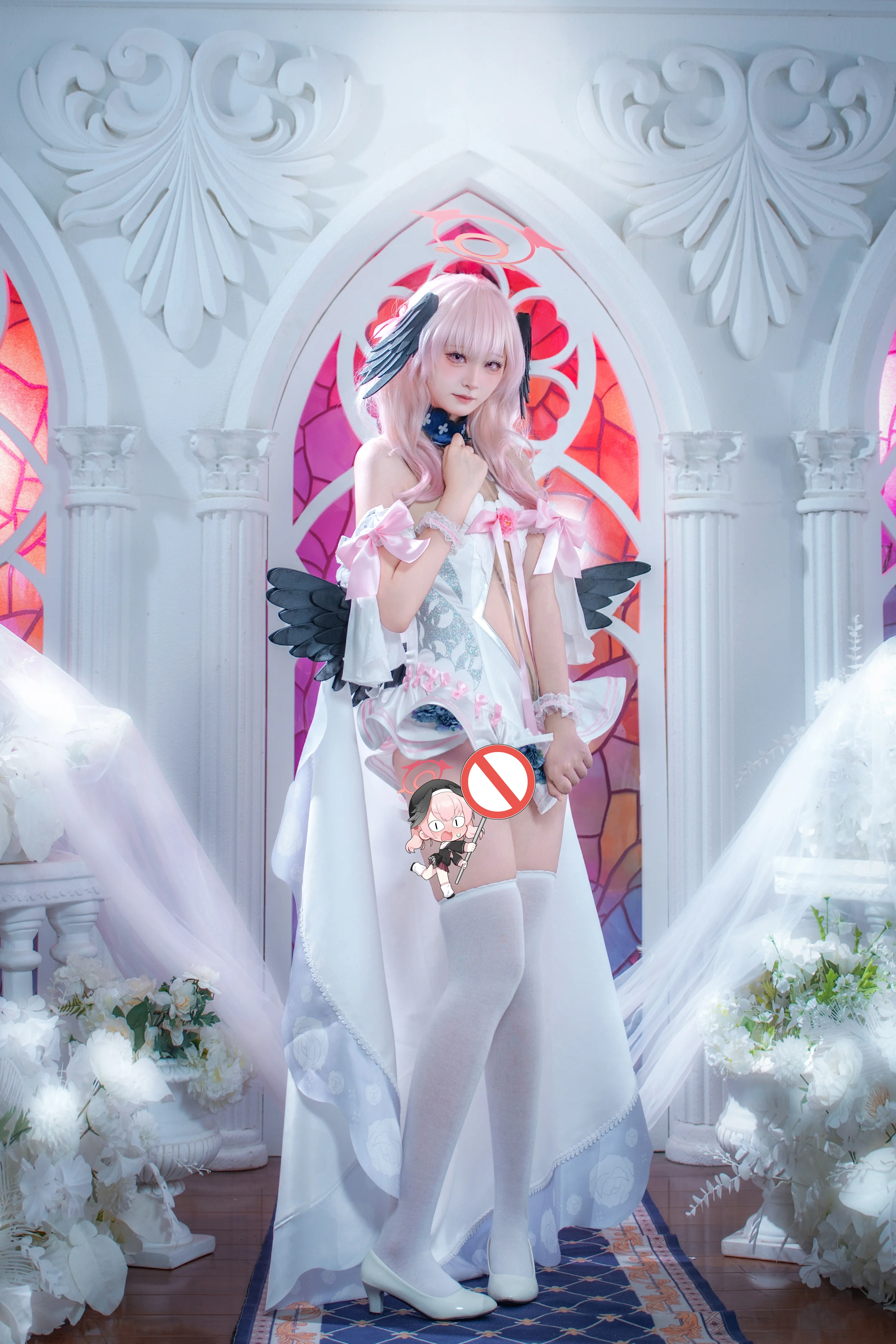 [Shimoe Koharu cosplay] Angel's Vow Under White Roses in Blue Archive - Image 3