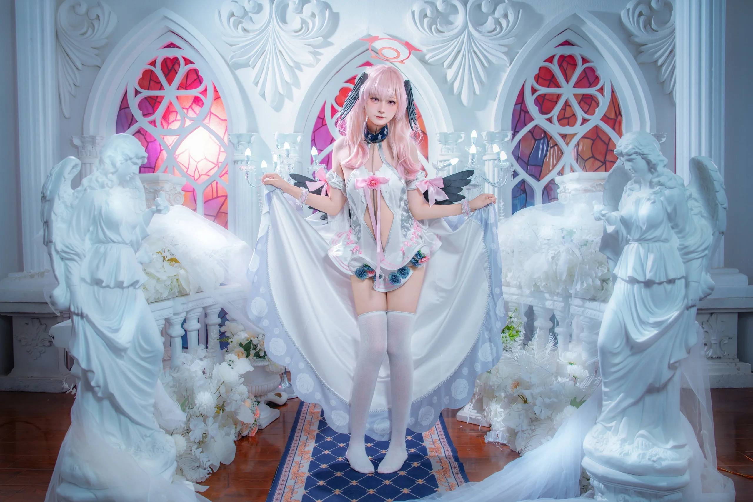 [Shimoe Koharu cosplay] Angel's Vow Under White Roses in Blue Archive - Image 4
