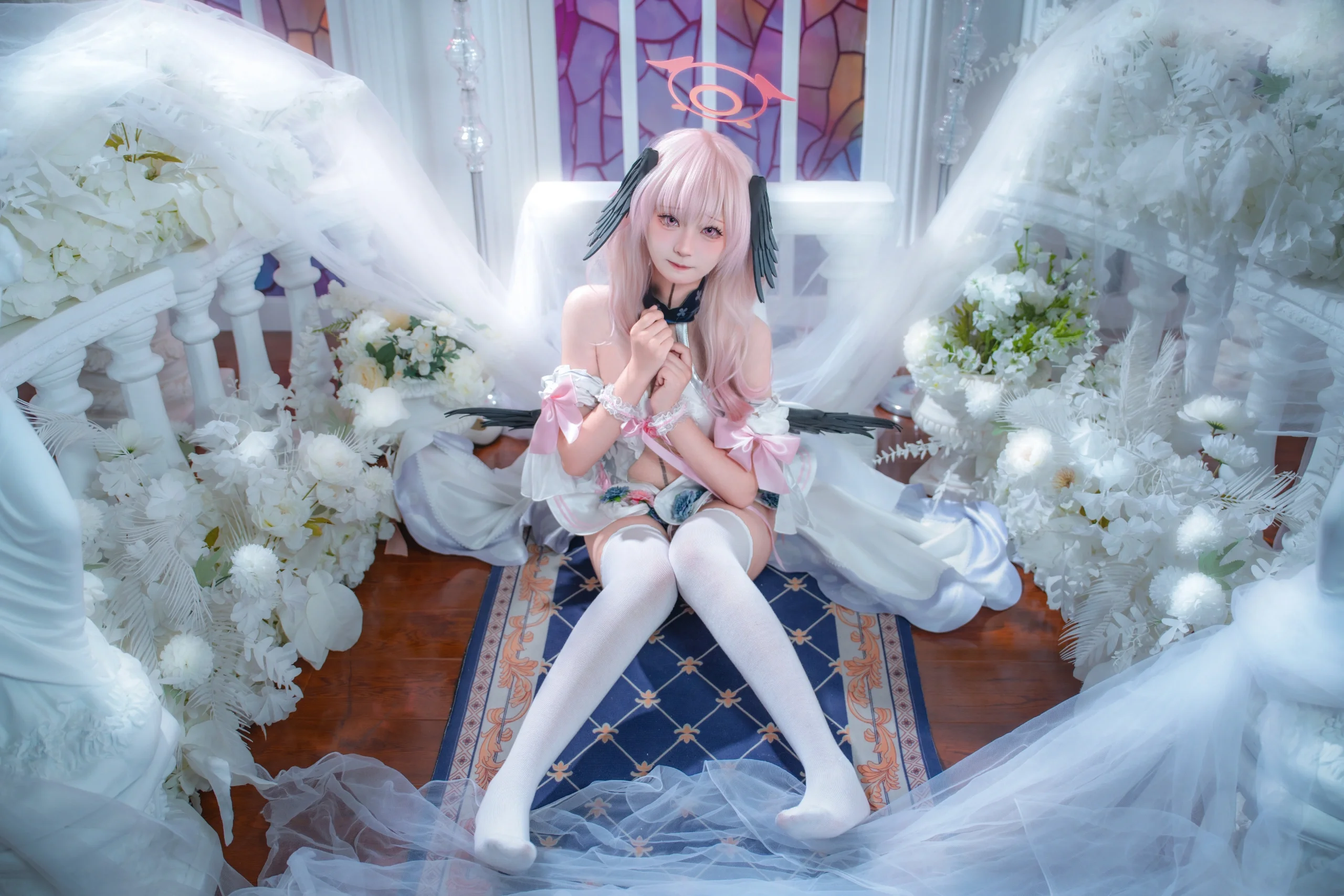 [Shimoe Koharu cosplay] Angel's Vow Under White Roses in Blue Archive - Image 9