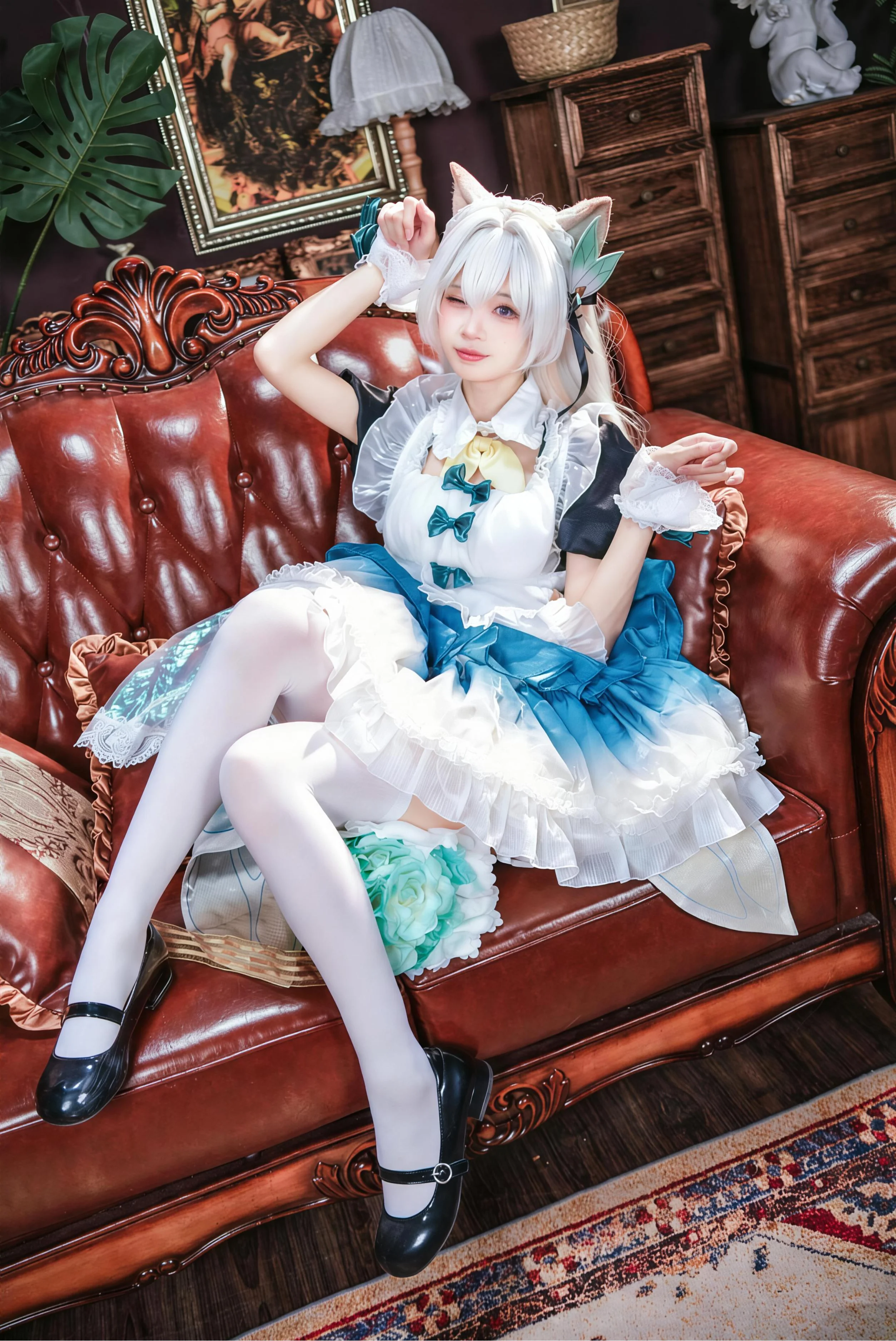 【流萤cos】崩坏星穹铁道中的优雅女仆 - 第2张