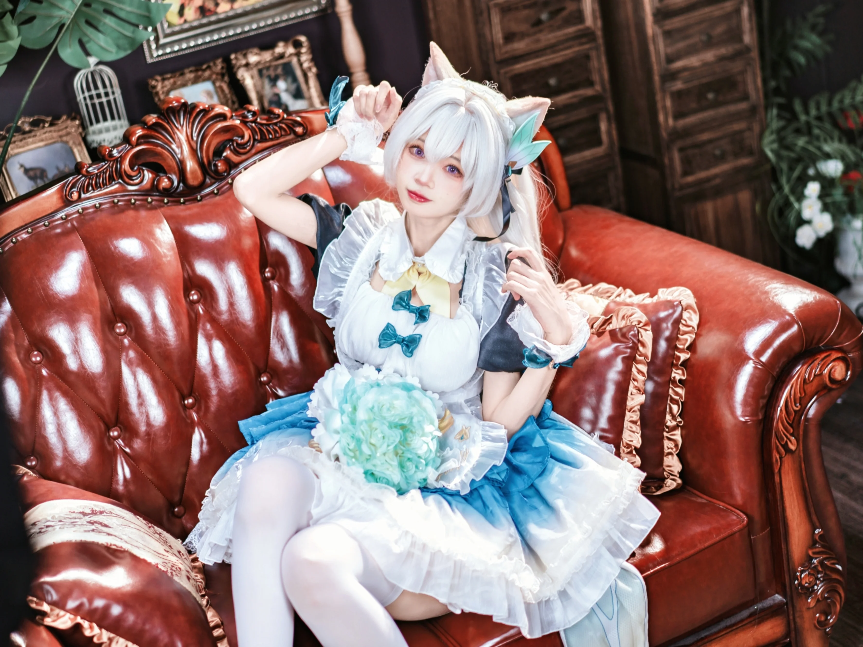 【流萤cos】崩坏星穹铁道中的优雅女仆 - 第3张