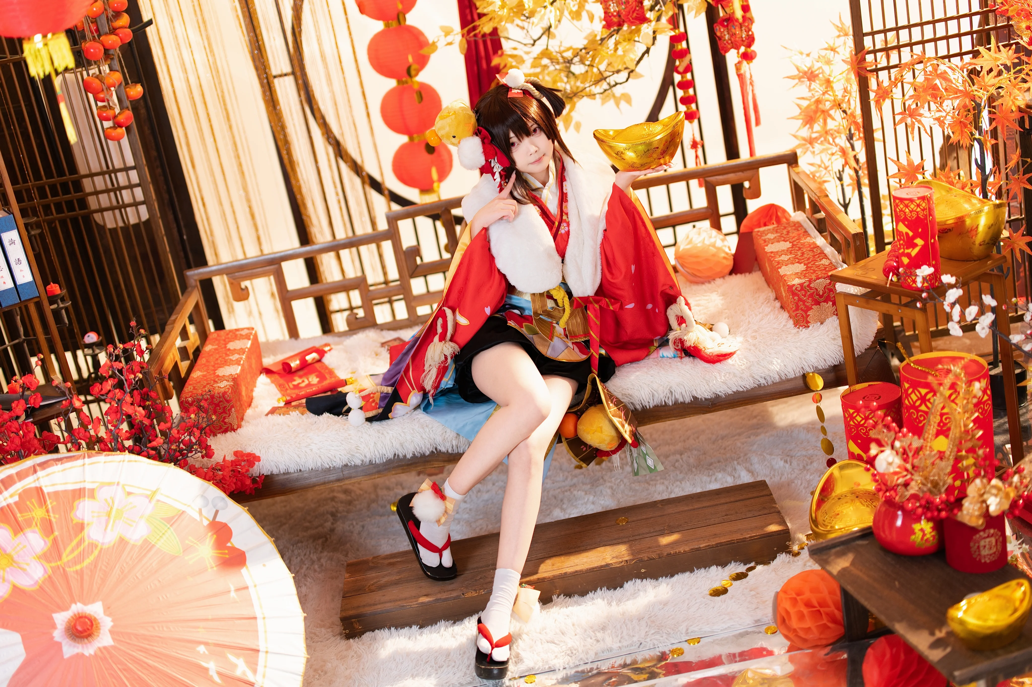 【神乐cos】阴阳师看板娘的新年贺岁片 - 第 1 张