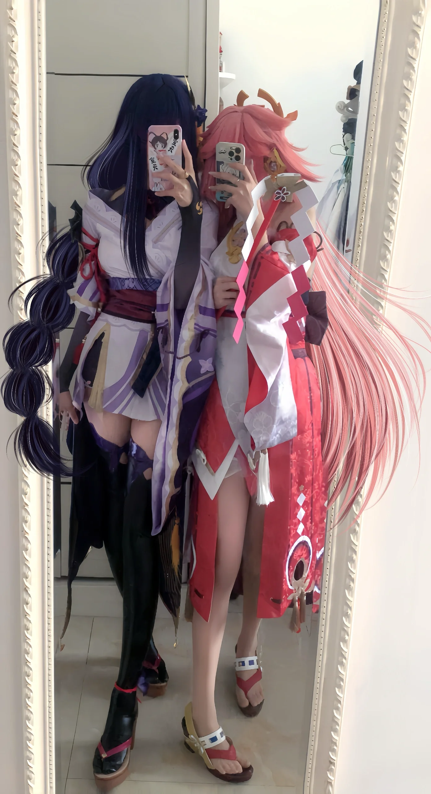 【雷电将军cos】携八重神子还原稻妻鸣神组