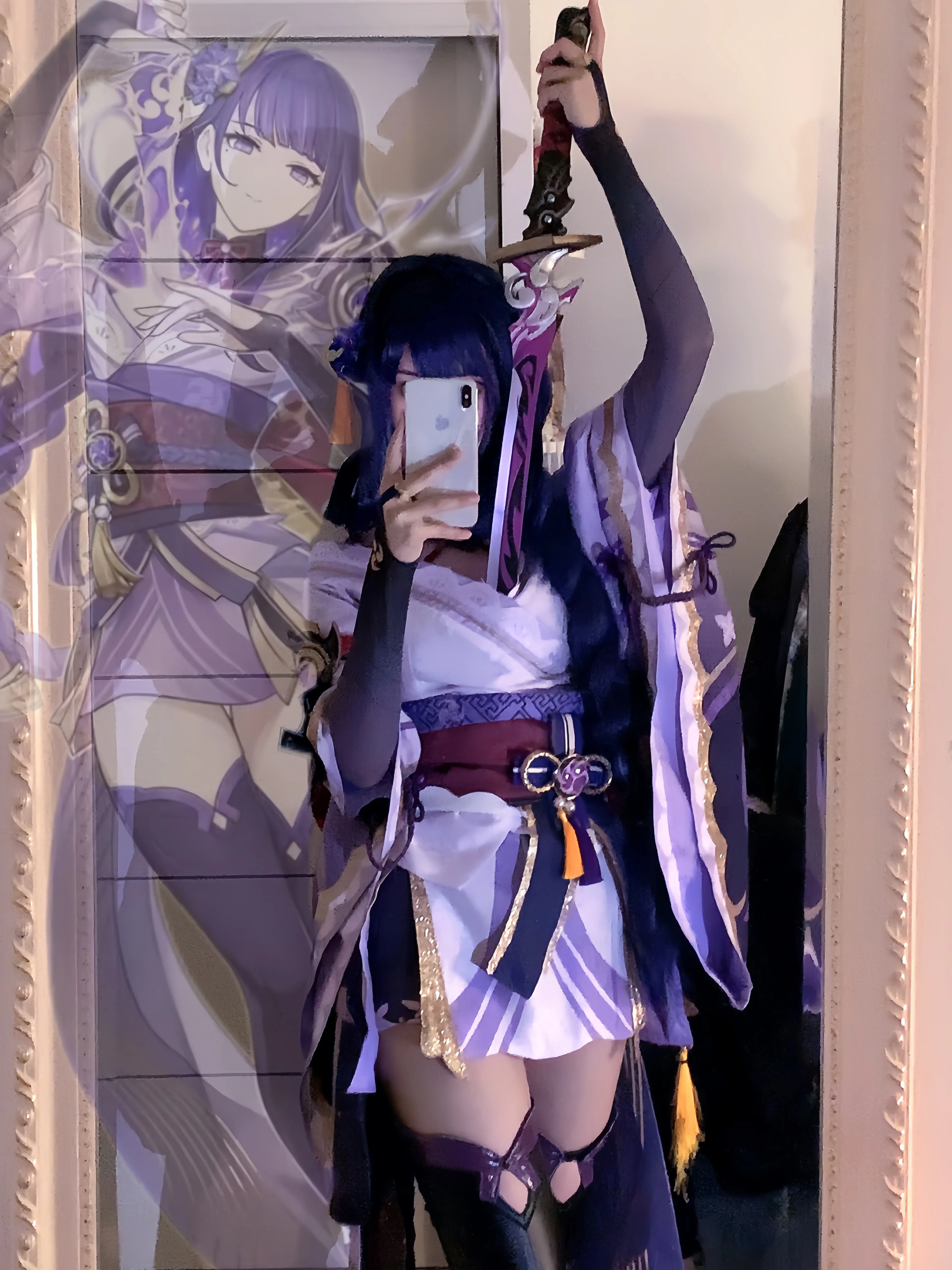 【雷电将军cos】重现稻妻的永恒，这柄太刀的重量感 - 第 2 张