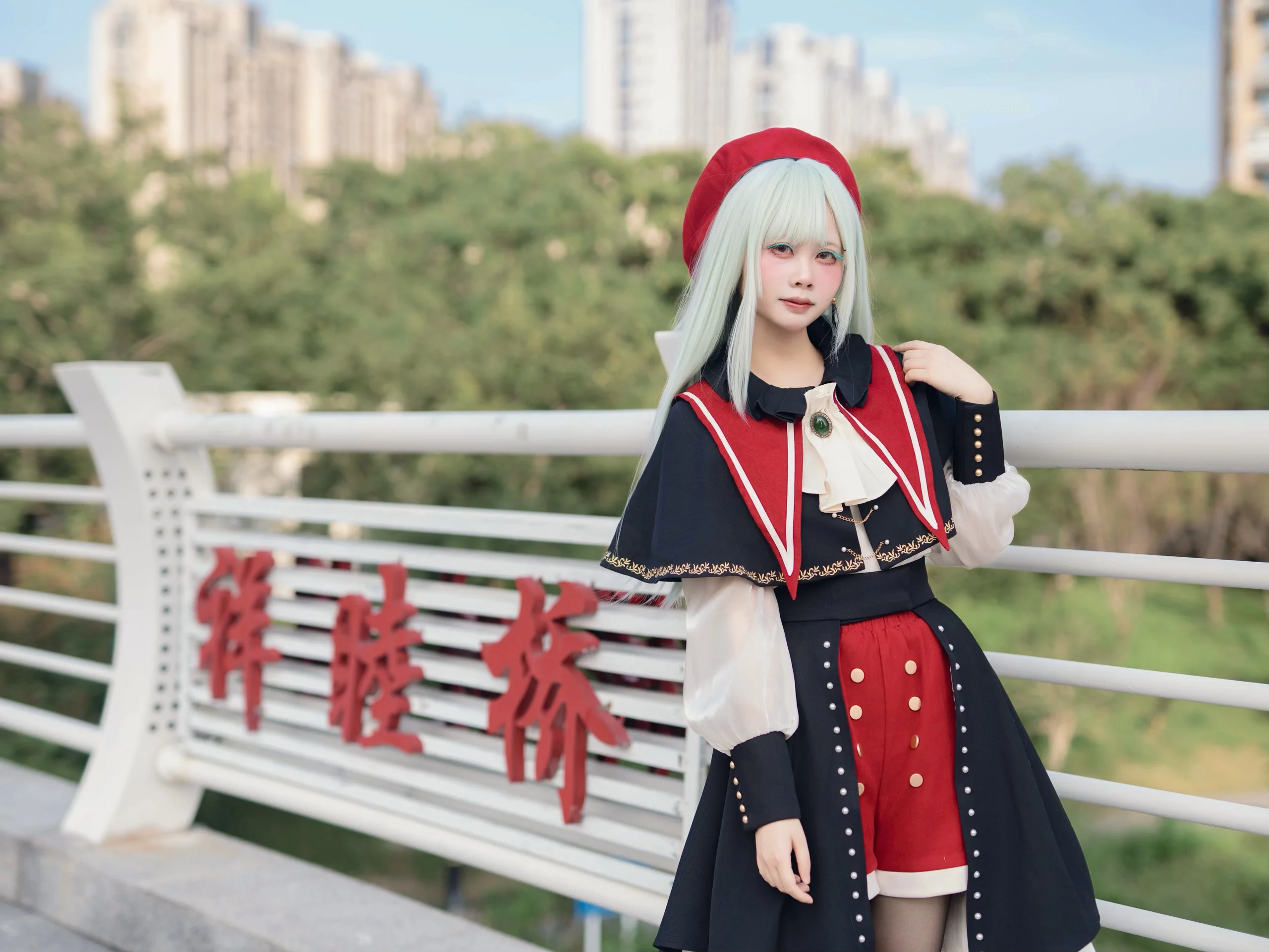 【若葉睦コスプレ】Ave Mujicaの舞台、祥睦橋での次元を超えた邂逅