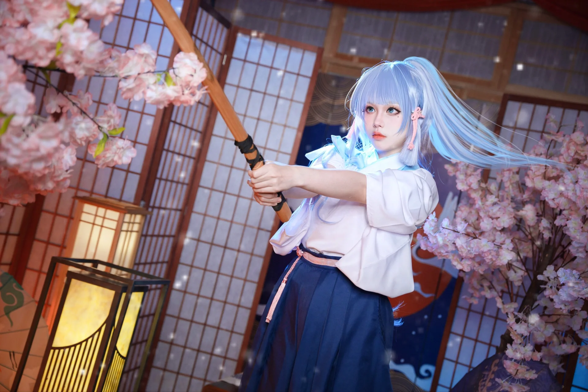 【神里绫华cos】剑道服白鹭公主的帅气瞬间 - 第 2 张