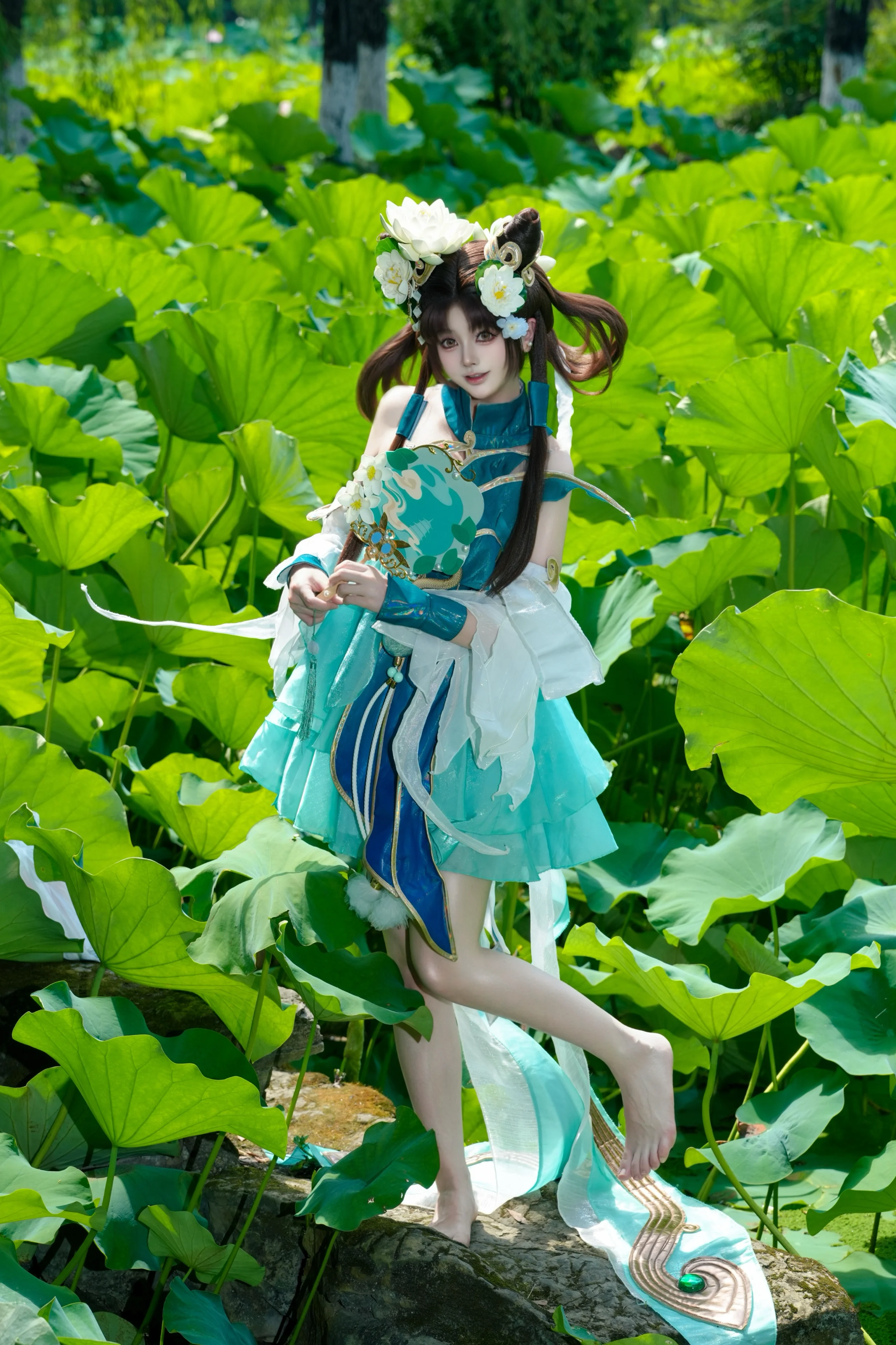 【小乔cos】青蛇游荷塘，这组外景真的太拼了 - 第 2 张