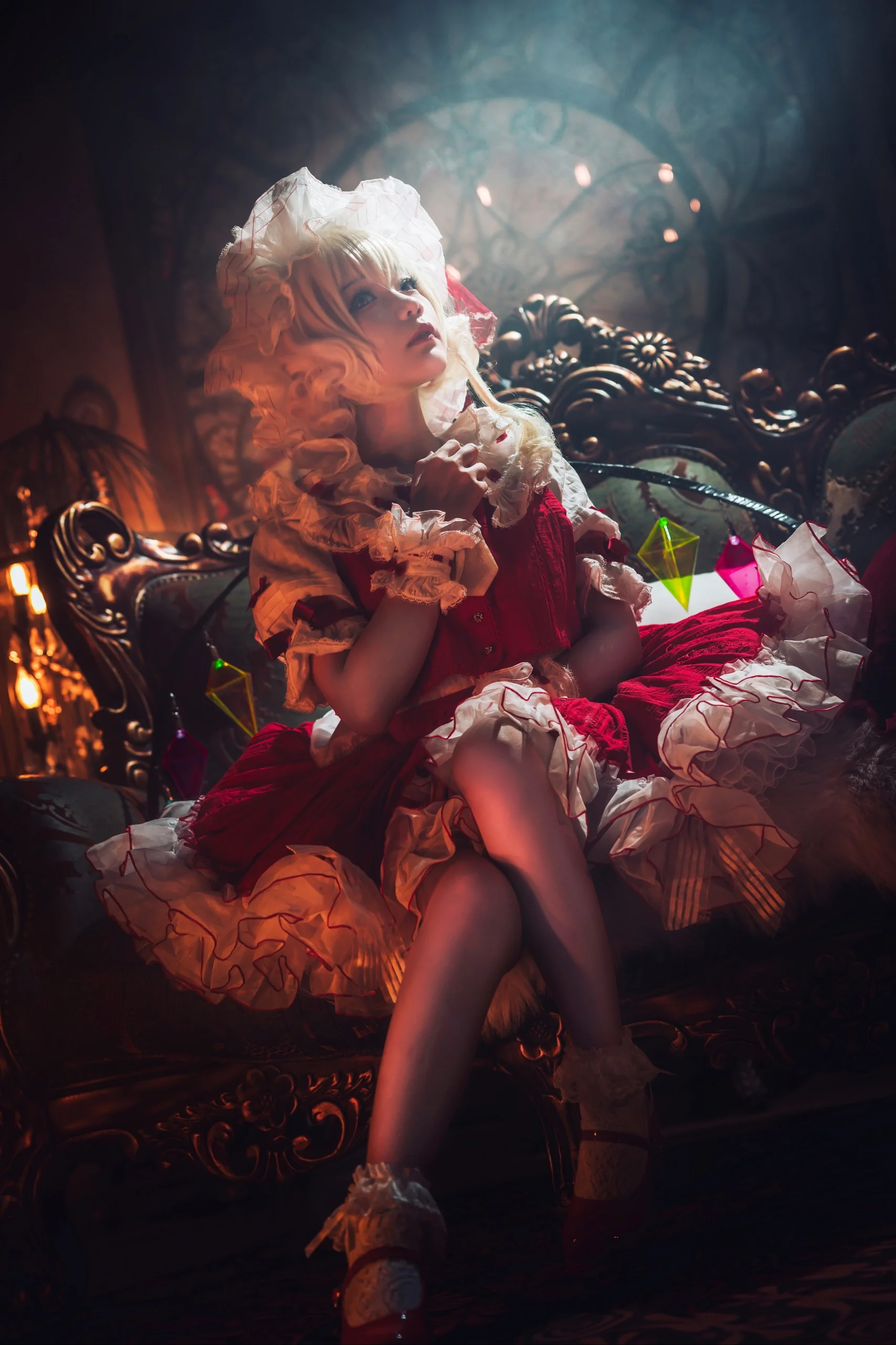 【芙蘭朵露cos】紅魔館的暗夜，吸血鬼妹妹的私密時刻 - 第 4 張