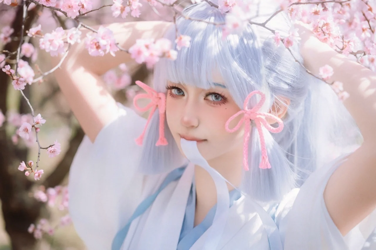 【神里绫华cos】春日的樱花与冰系少女的共鸣
