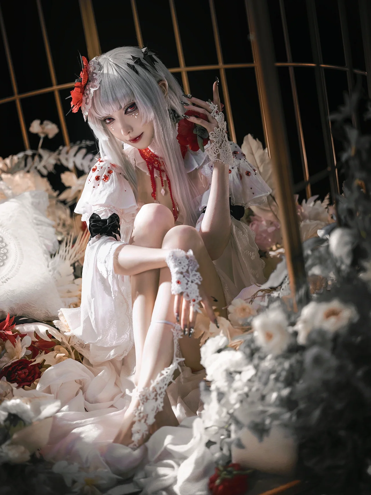 【可可莉克cos】無期迷途，純白蕾絲與猩紅交錯的視界