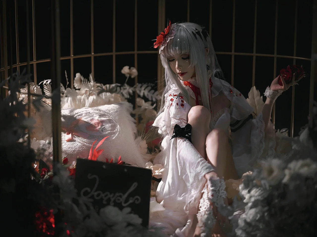 【可可莉克cos】無期迷途，純白蕾絲與猩紅交錯的視界 - 第 8 張