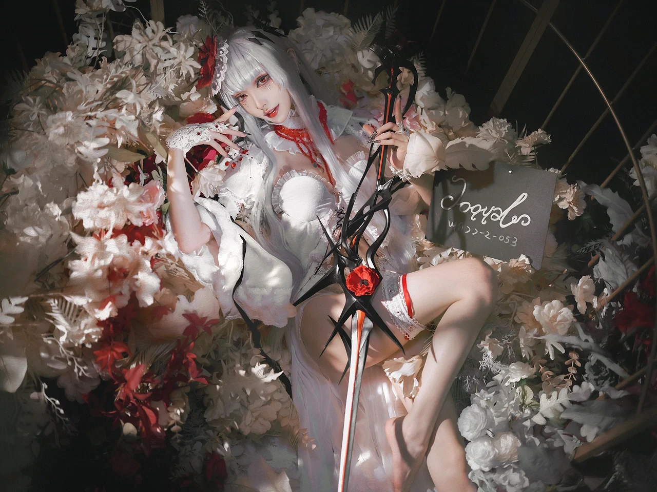 【可可莉克cos】無期迷途，純白蕾絲與猩紅交錯的視界 - 第 9 張