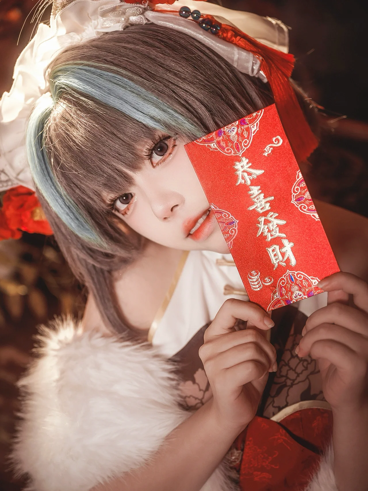 【柴郡cos】碧蓝航线的新春贺图，招财猫猫来啦 - 第 1 张