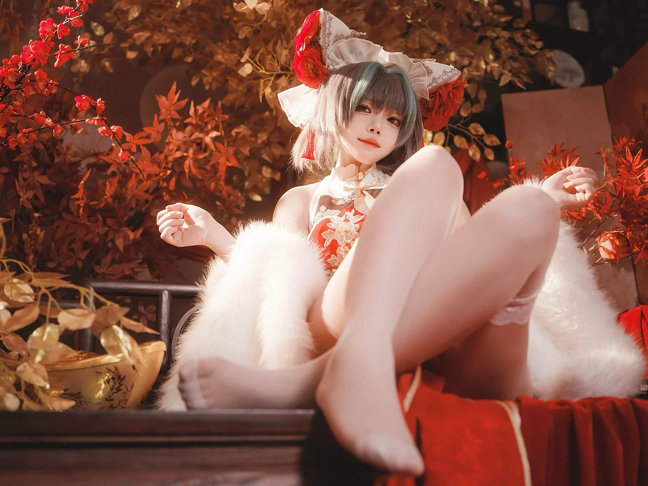 【柴郡cos】碧蓝航线的新春贺图，招财猫猫来啦 - 第 3 张
