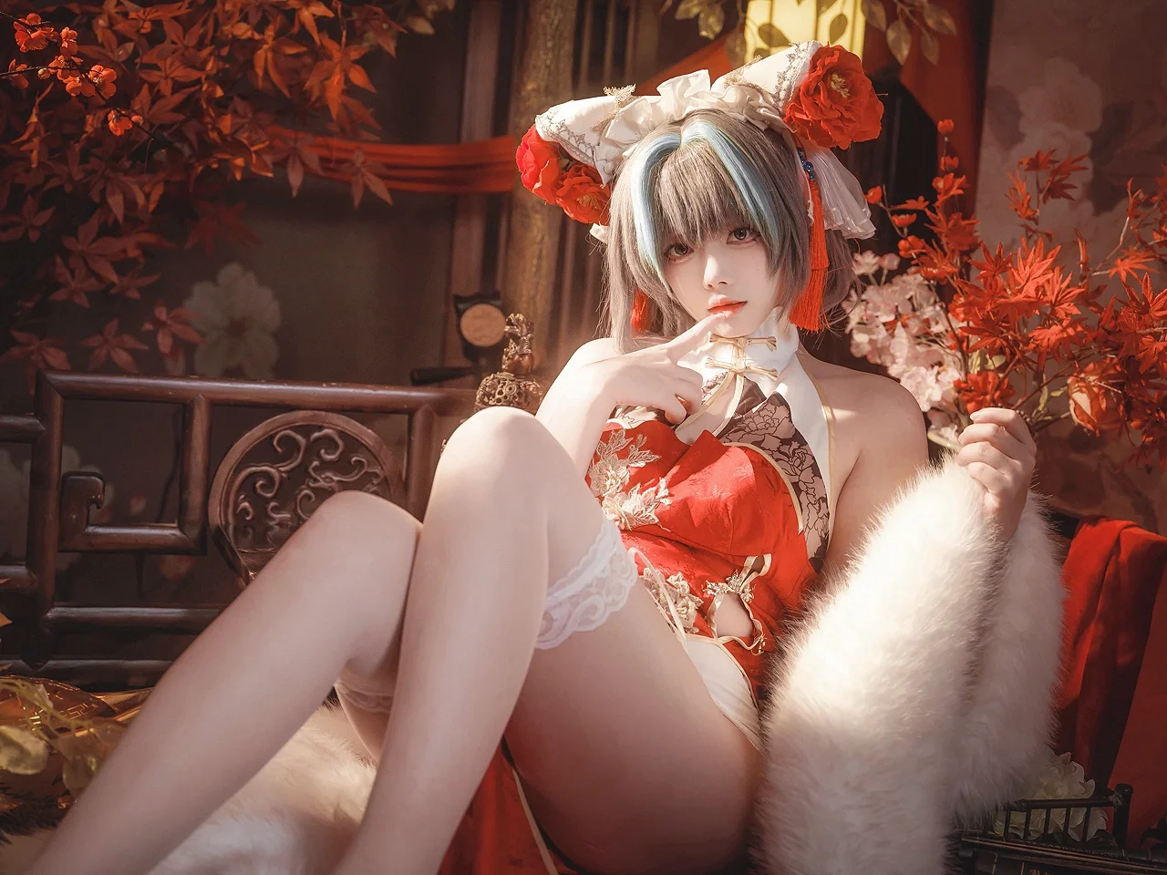 【柴郡cos】碧蓝航线的新春贺图，招财猫猫来啦 - 第 4 张