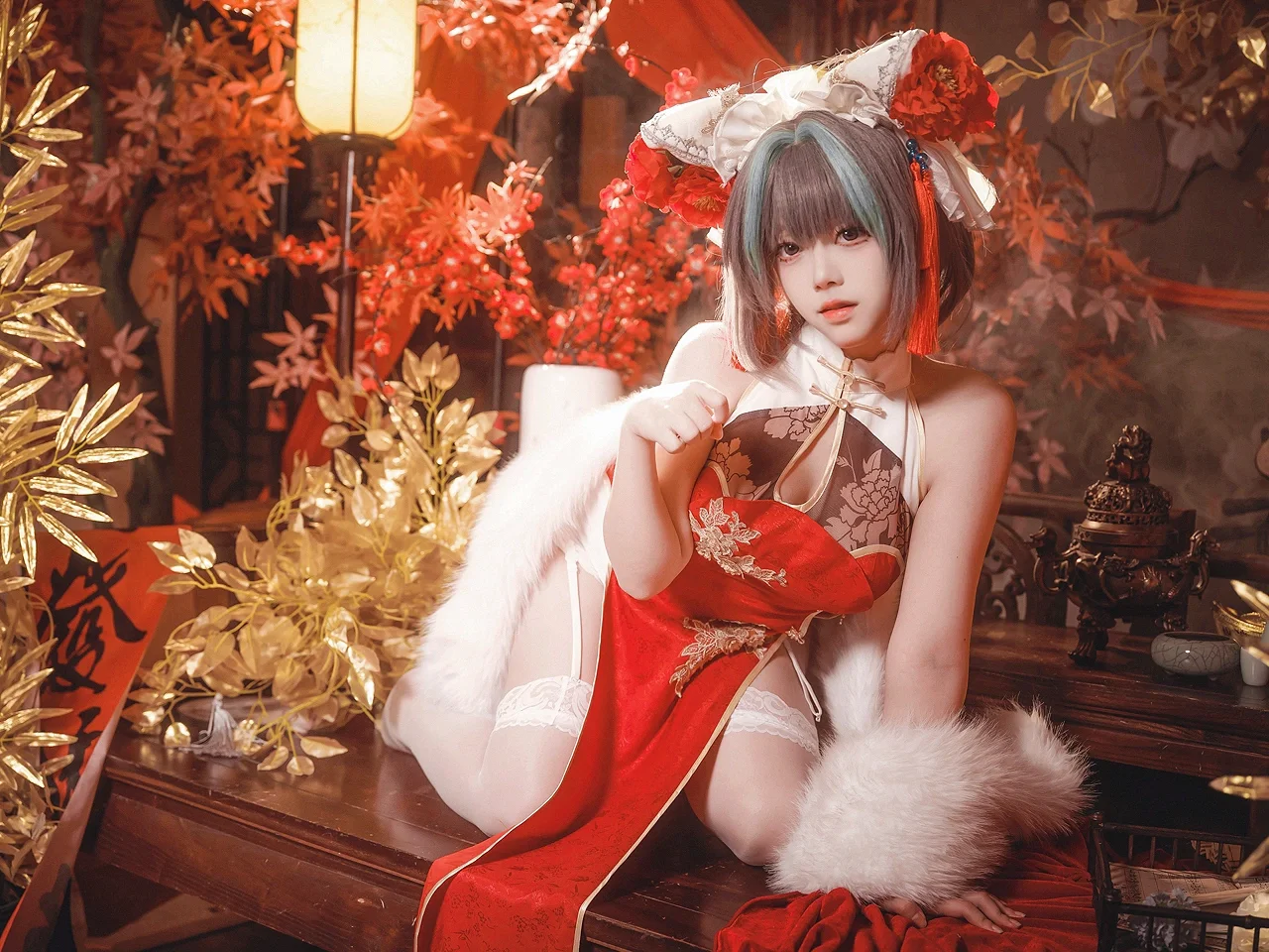 【柴郡cos】碧蓝航线的新春贺图，招财猫猫来啦 - 第 6 张