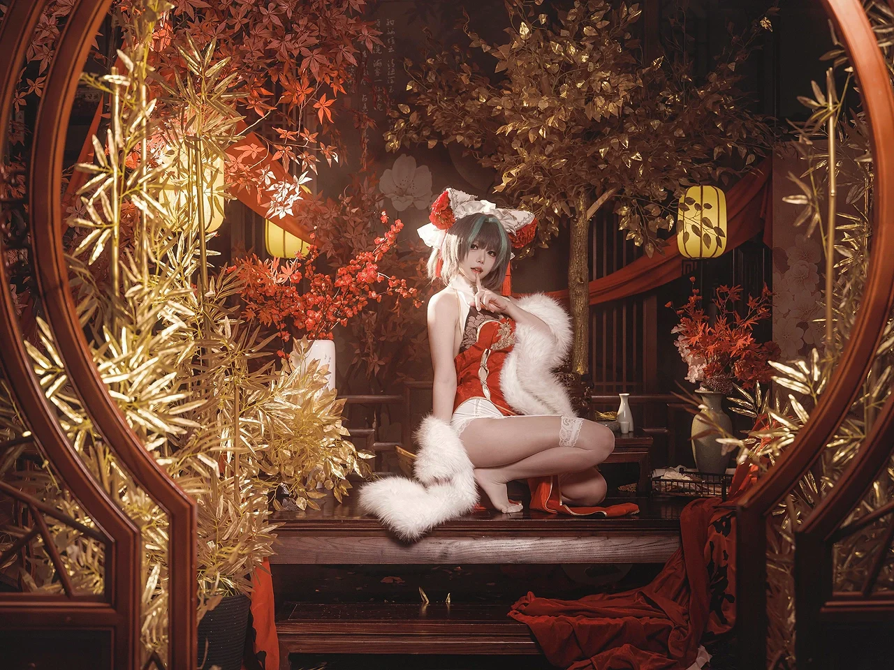 【柴郡cos】碧蓝航线的新春贺图，招财猫猫来啦 - 第 9 张