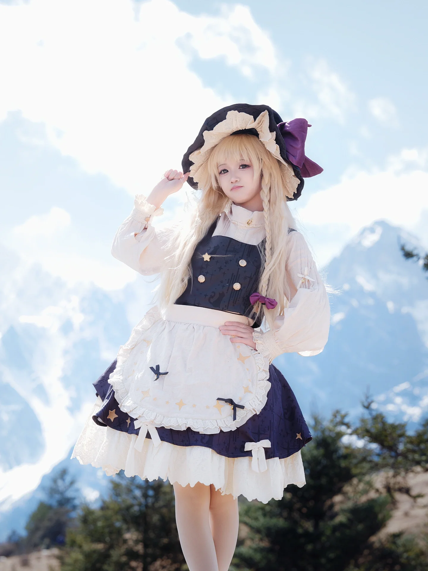 【魔理沙cos】在玉龙雪山四千米海拔完成东方project外景