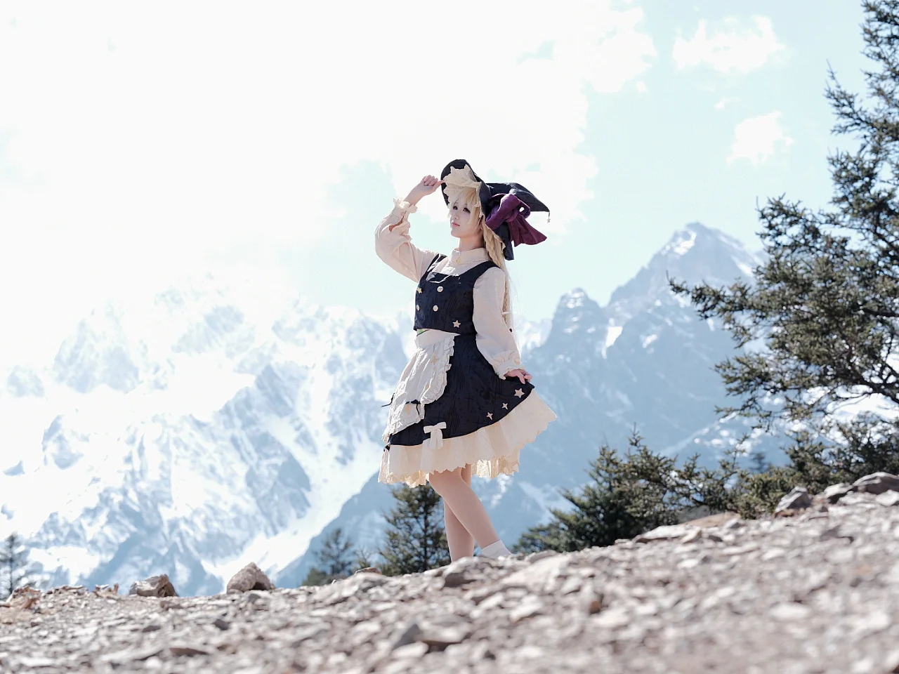 【魔理沙cos】在玉龙雪山四千米海拔完成东方project外景 - 第 10 张