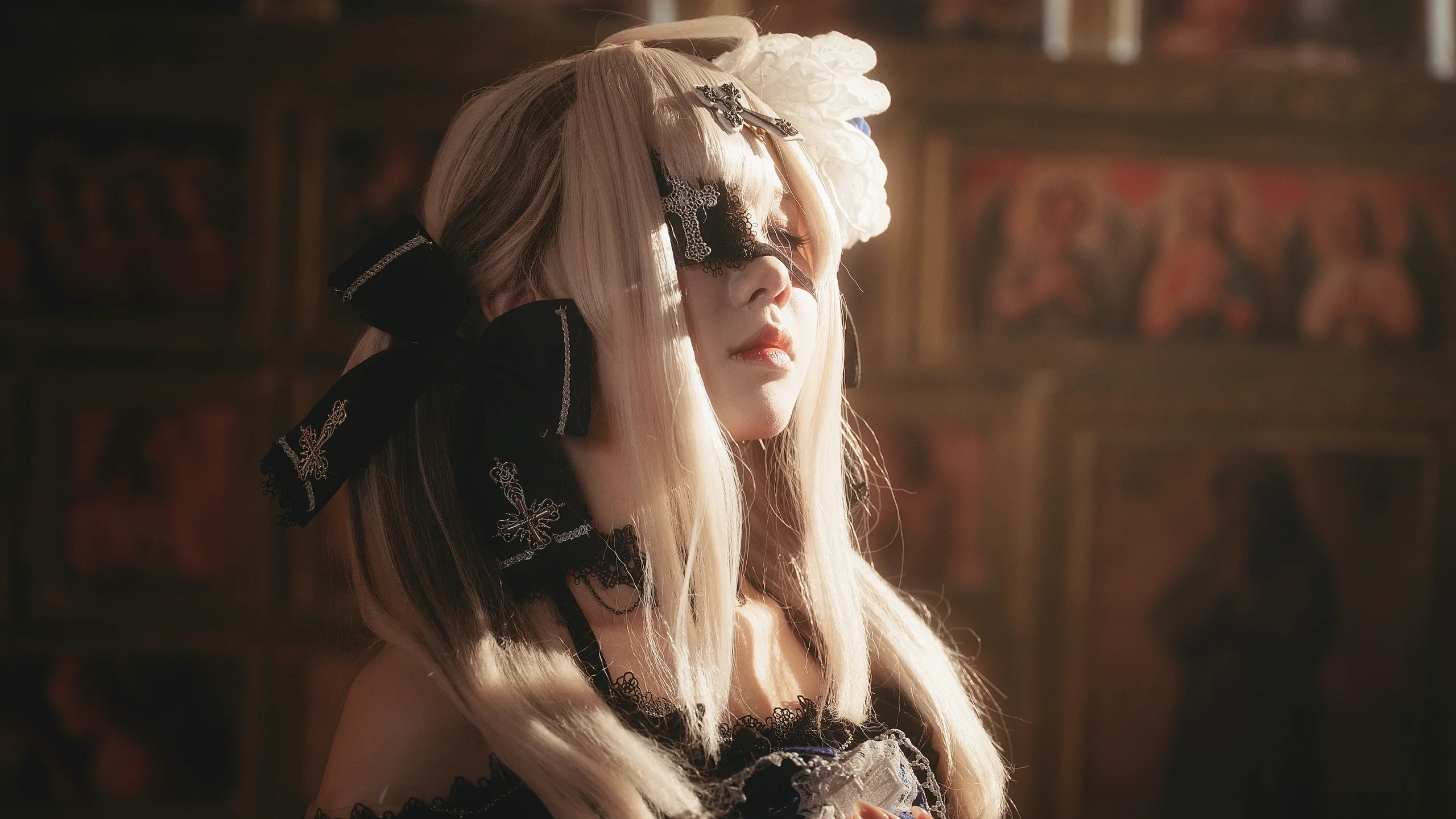 【健屋花那cos】彩虹社的哥特少女，在古董房间的暗黑试炼 - 第 10 张