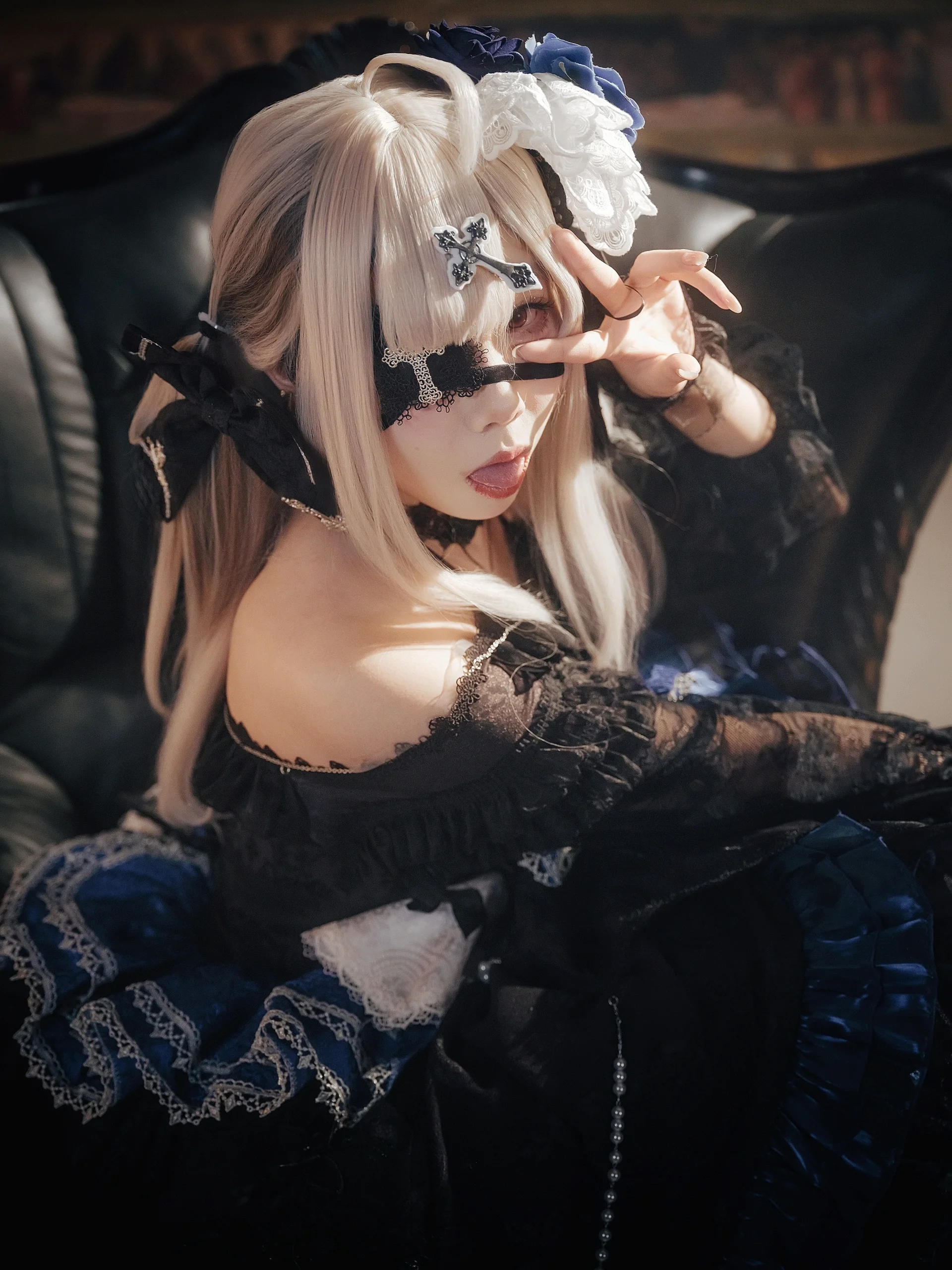 【健屋花那cos】彩虹社的哥特少女，在古董房间的暗黑试炼 - 第 2 张
