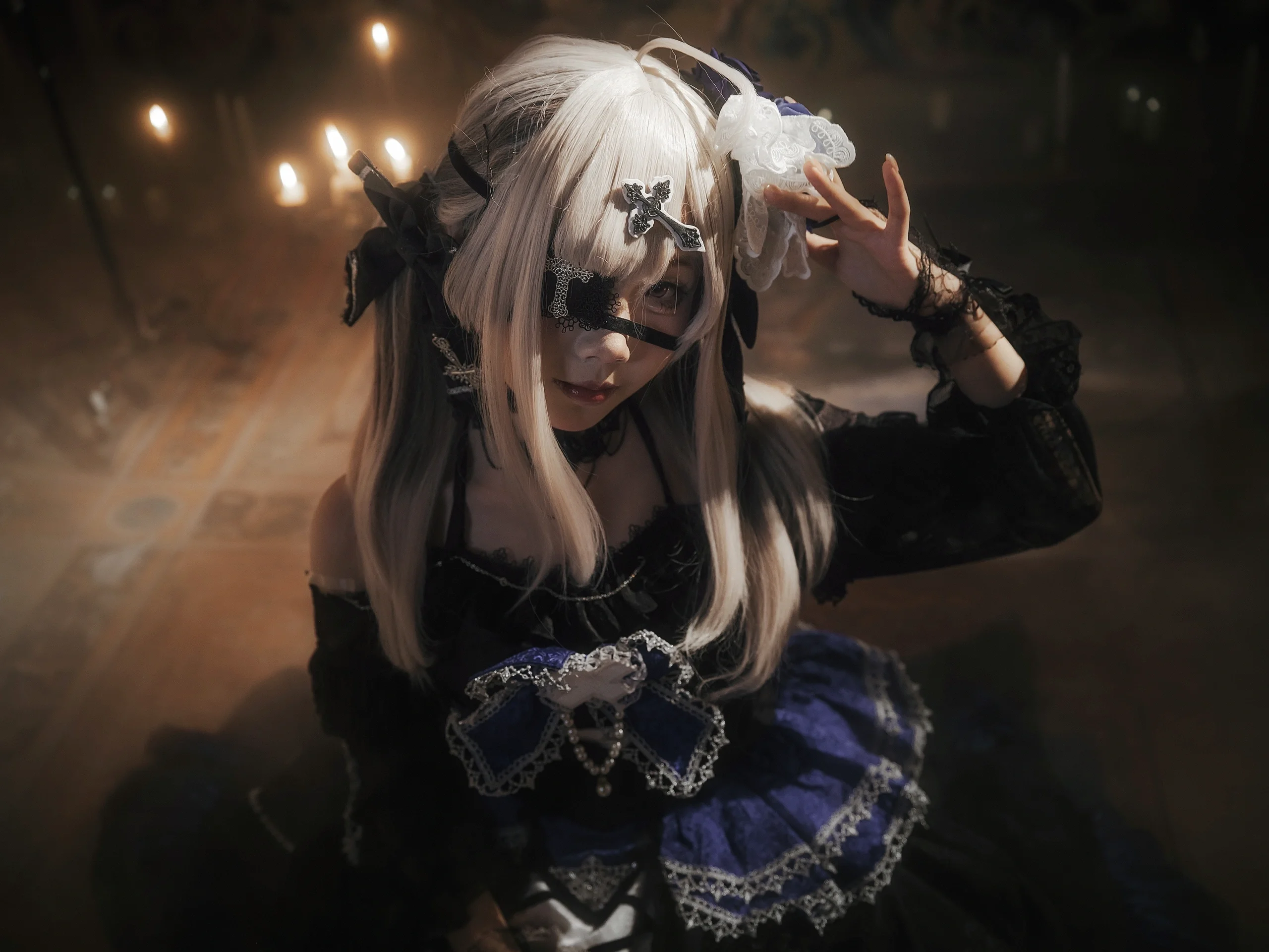 【健屋花那cos】彩虹社的哥特少女，在古董房间的暗黑试炼 - 第 5 张