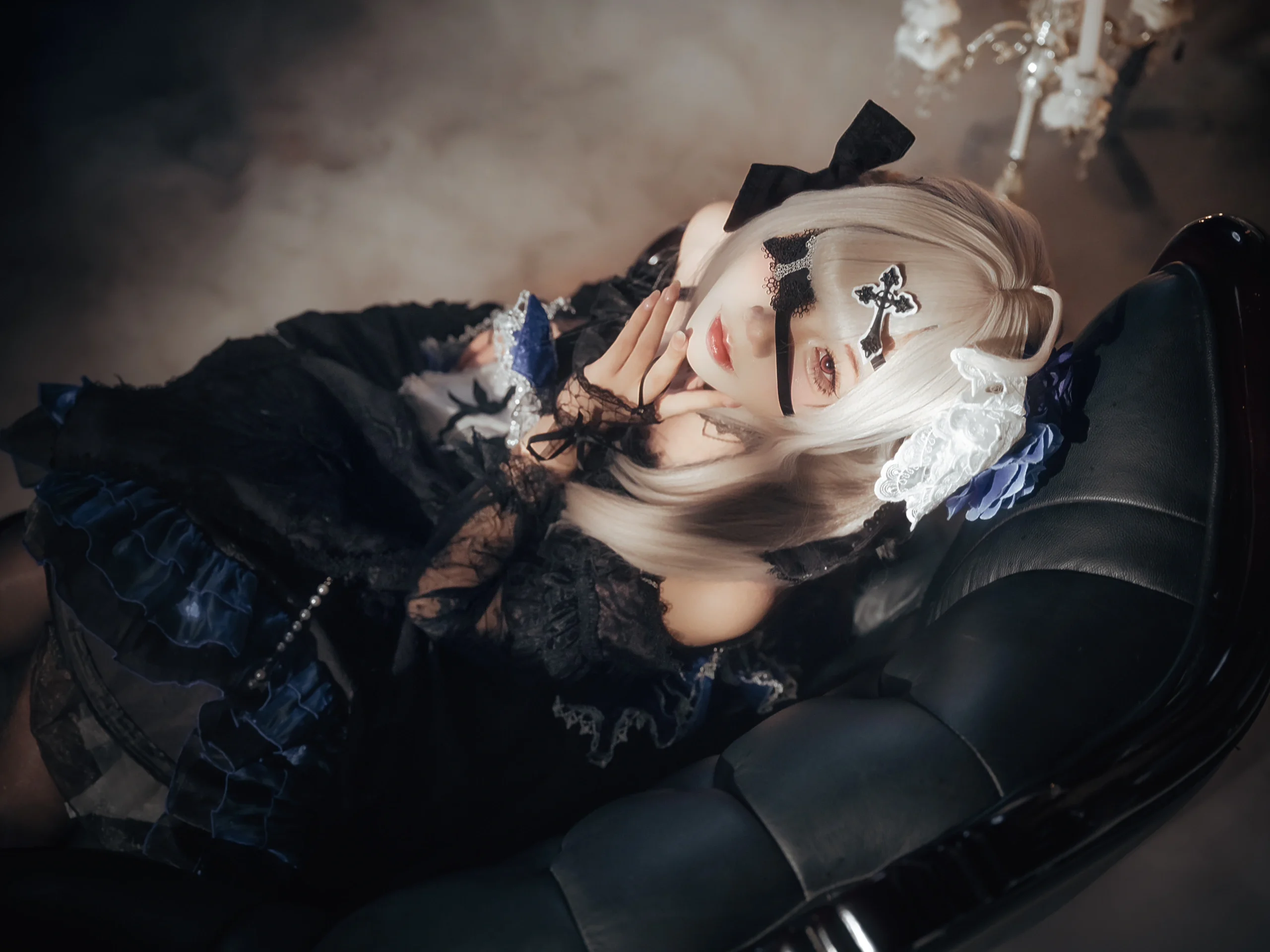 【健屋花那cos】彩虹社的哥特少女，在古董房间的暗黑试炼 - 第 8 张