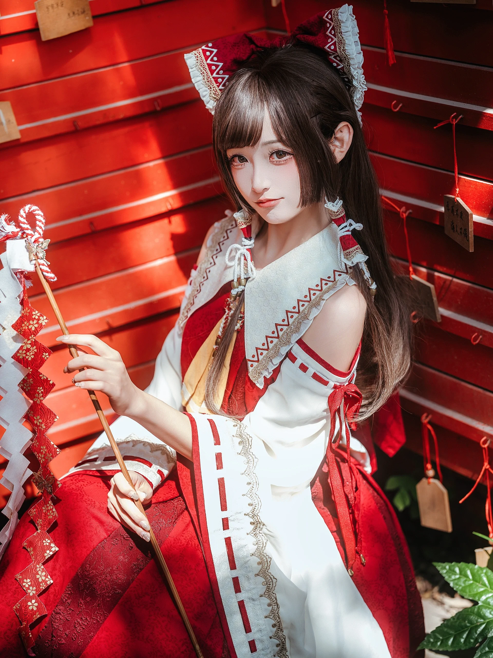 【和风巫女cos】在朱红鸟居前感受夏日光影 - 第 12 张