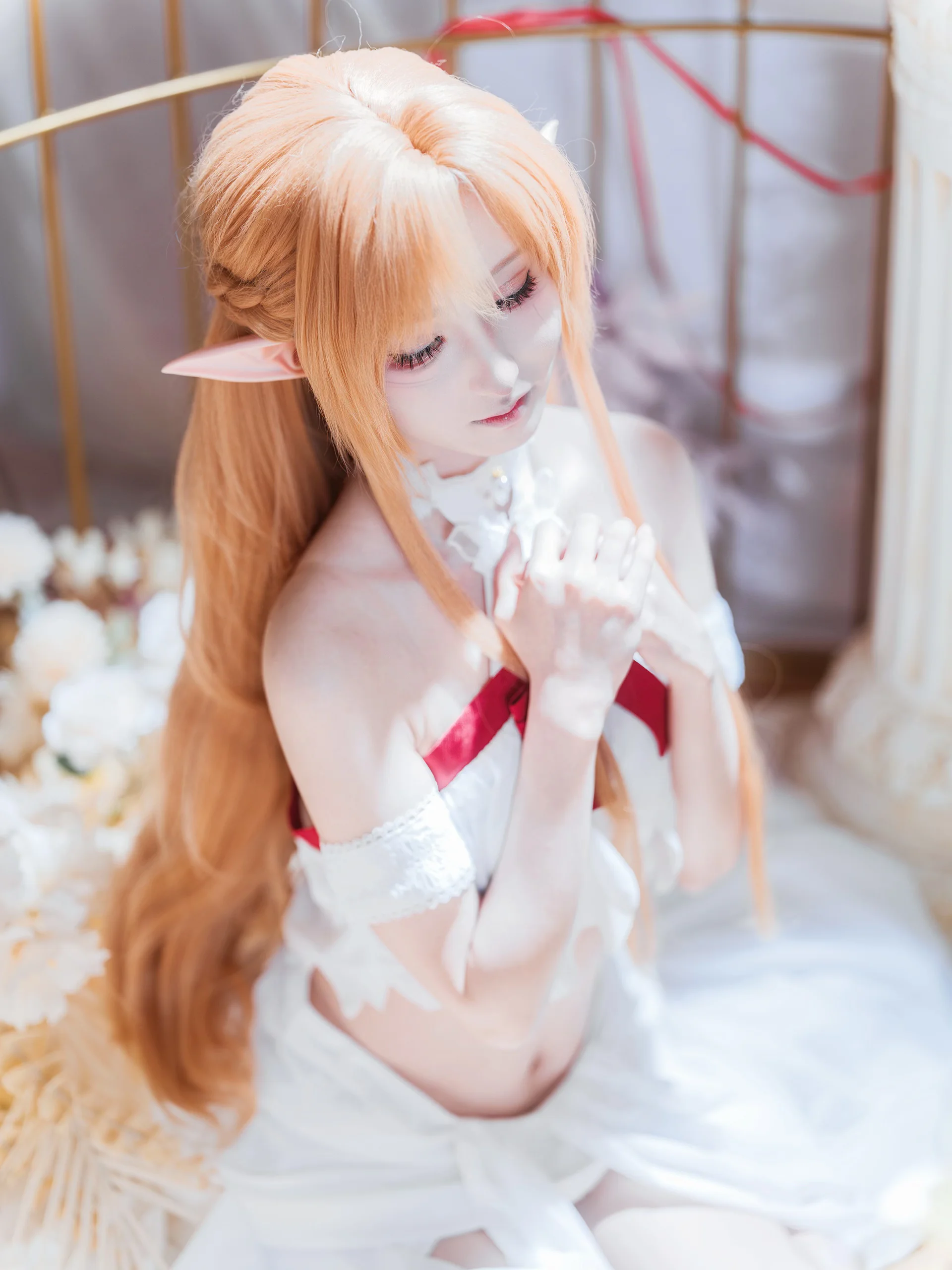 【亞絲娜cos】刀劍神域精靈形態的純淨質感
