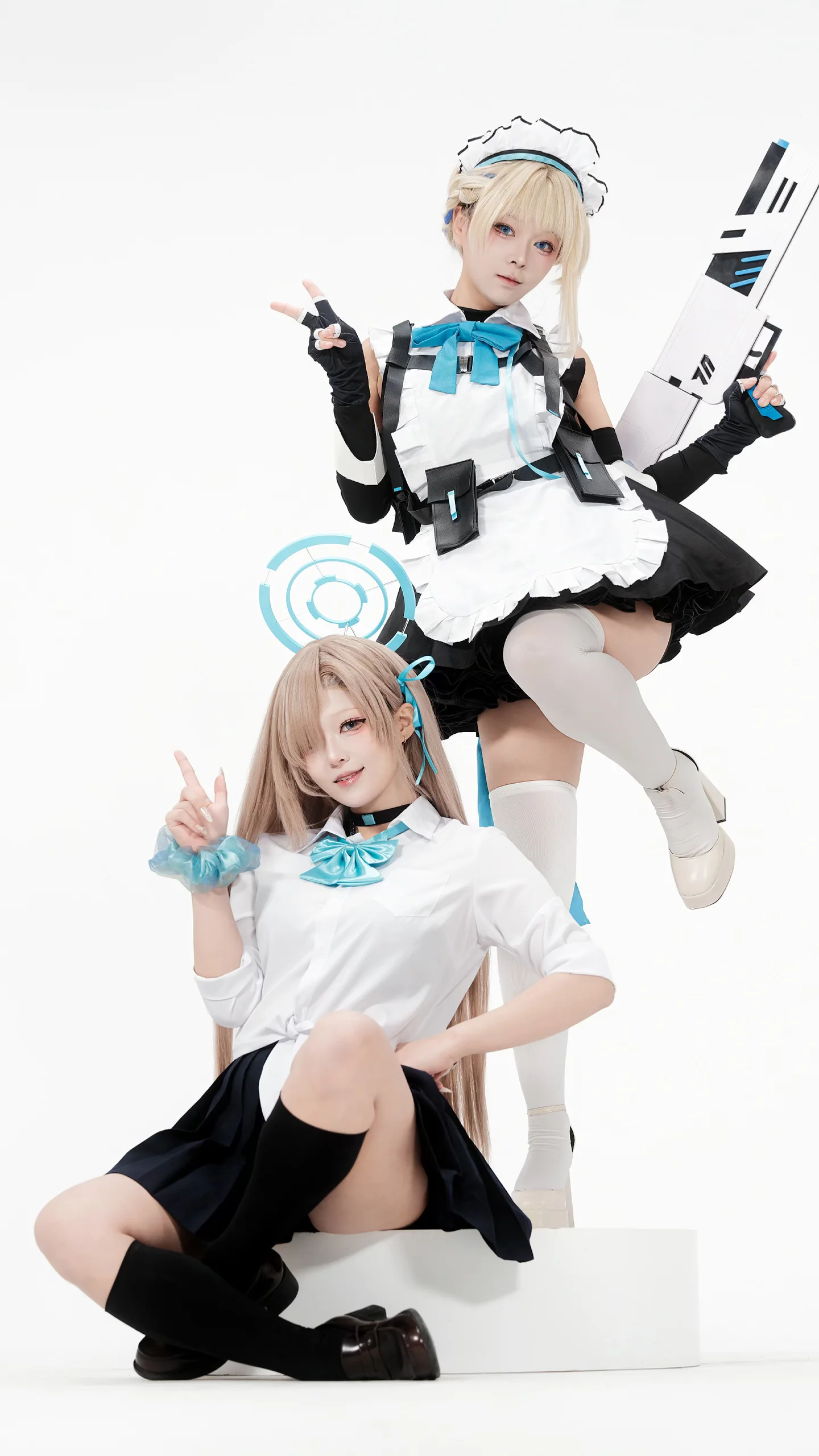 科技感十足的二次元女仆风双人Cosplay