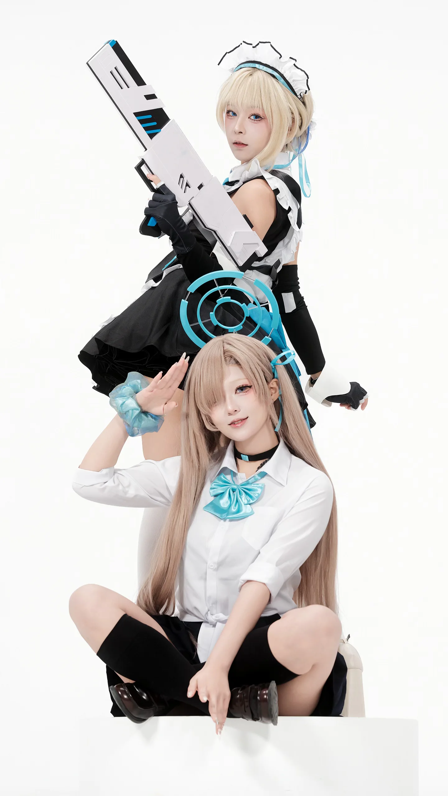 科技感十足的二次元女仆风双人Cosplay - 第 2 张