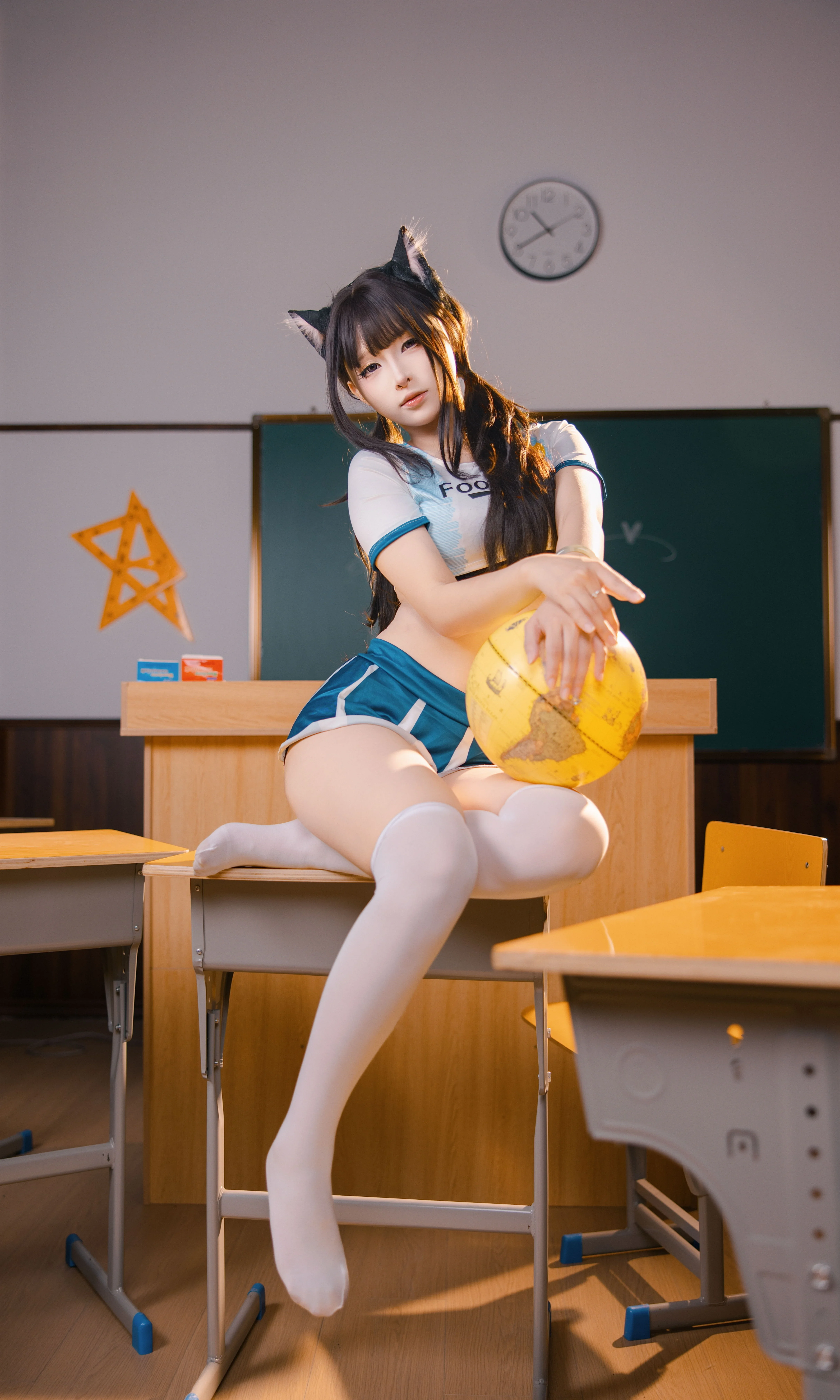 [Soccer Cat-Girl in the Classroom] Japanese Fresh Style Campus Vibe - Image 1