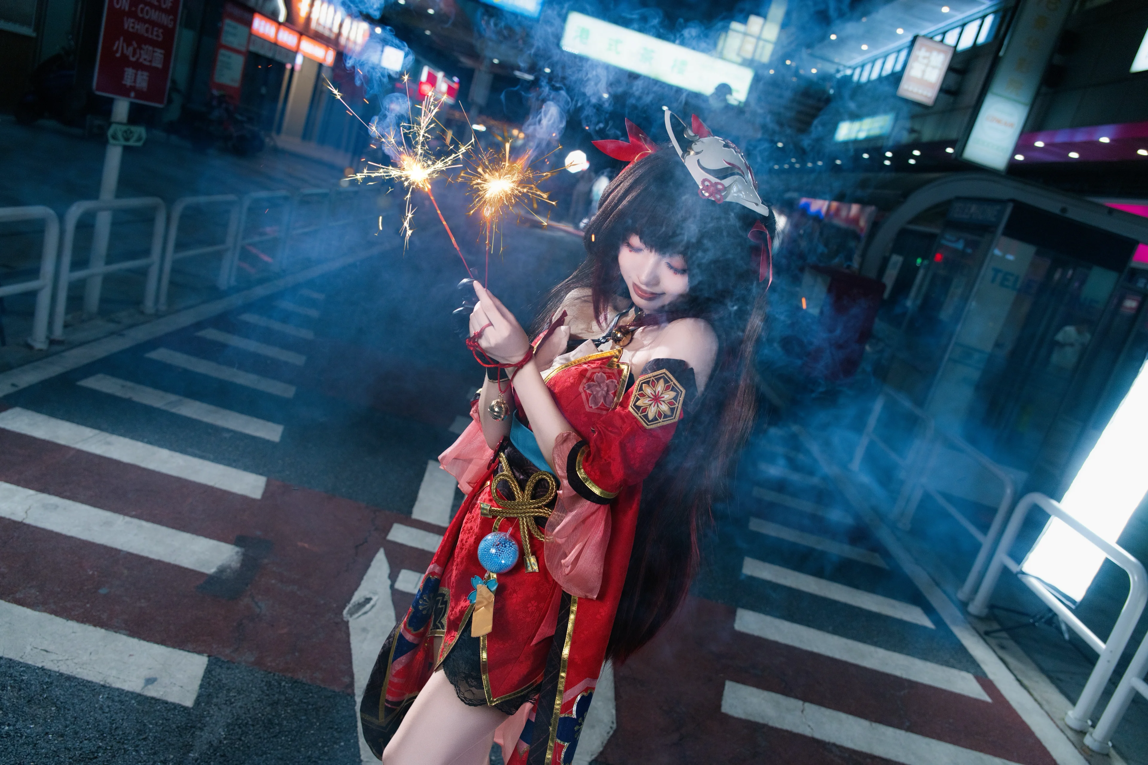 【花火 コスプレ】崩壊：スターレイル、ネオン街に咲く花火の夜 - 2 枚目