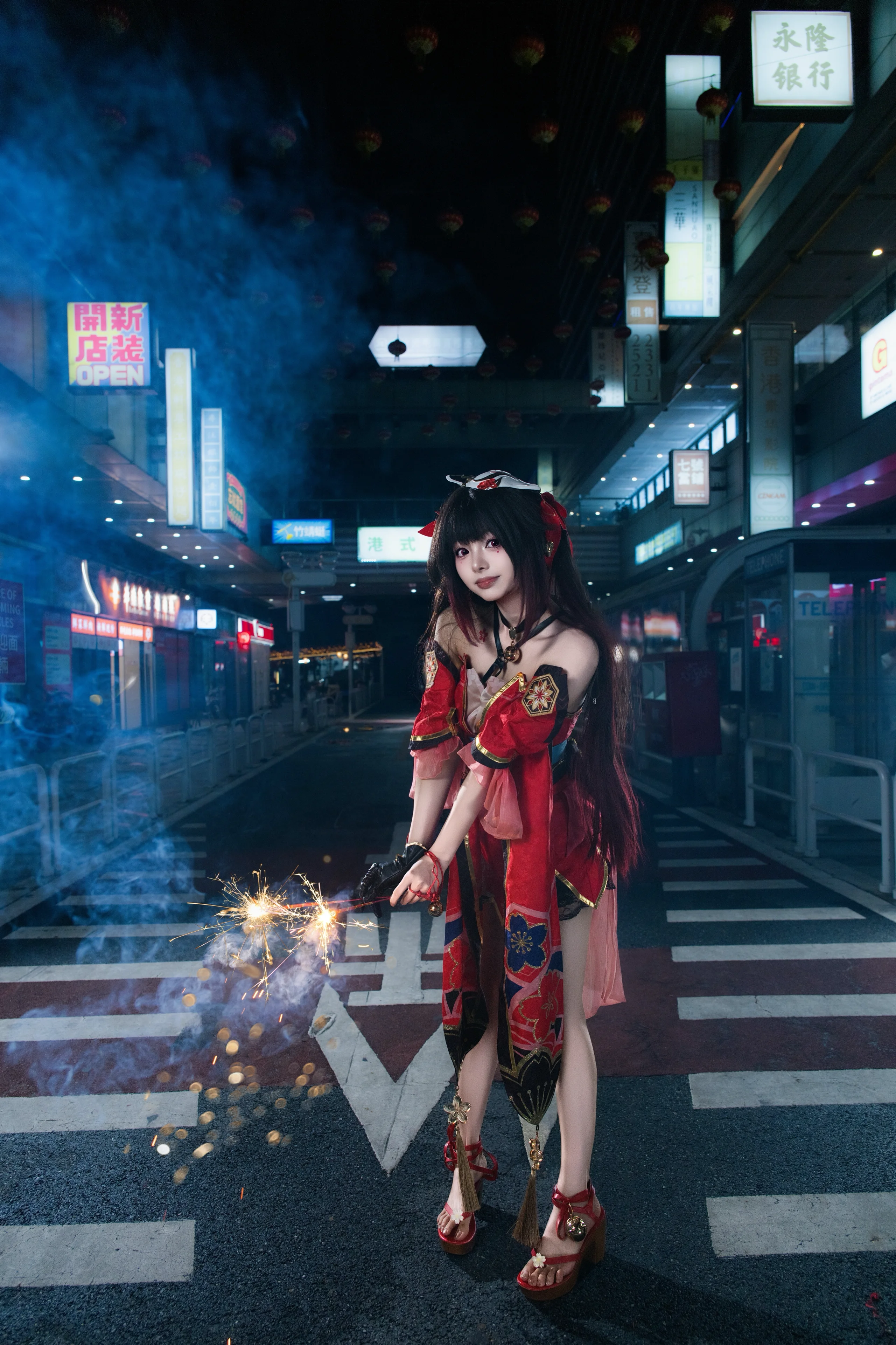 【花火 コスプレ】崩壊：スターレイル、ネオン街に咲く花火の夜 - 3 枚目