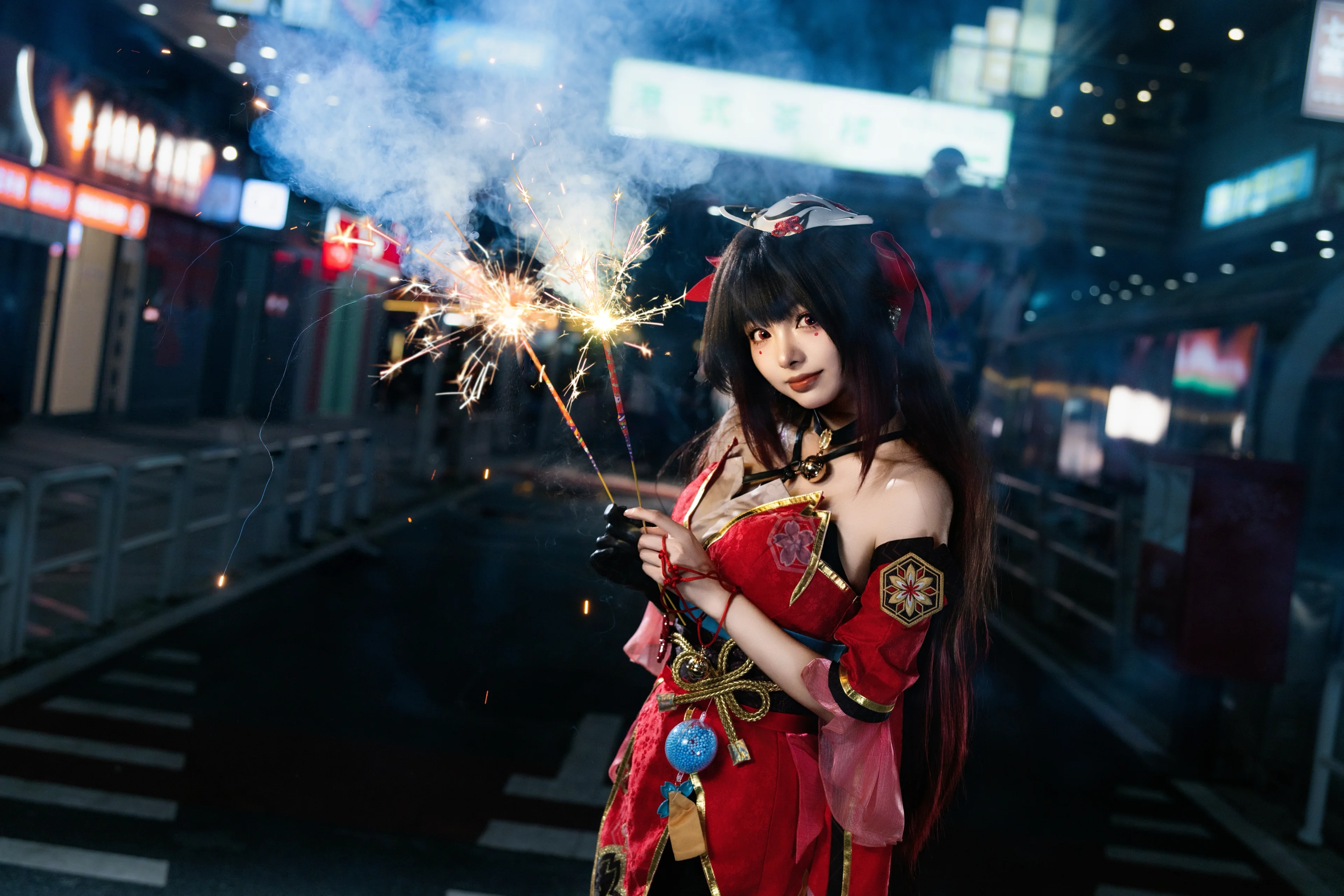 【花火 コスプレ】崩壊：スターレイル、ネオン街に咲く花火の夜 - 4 枚目