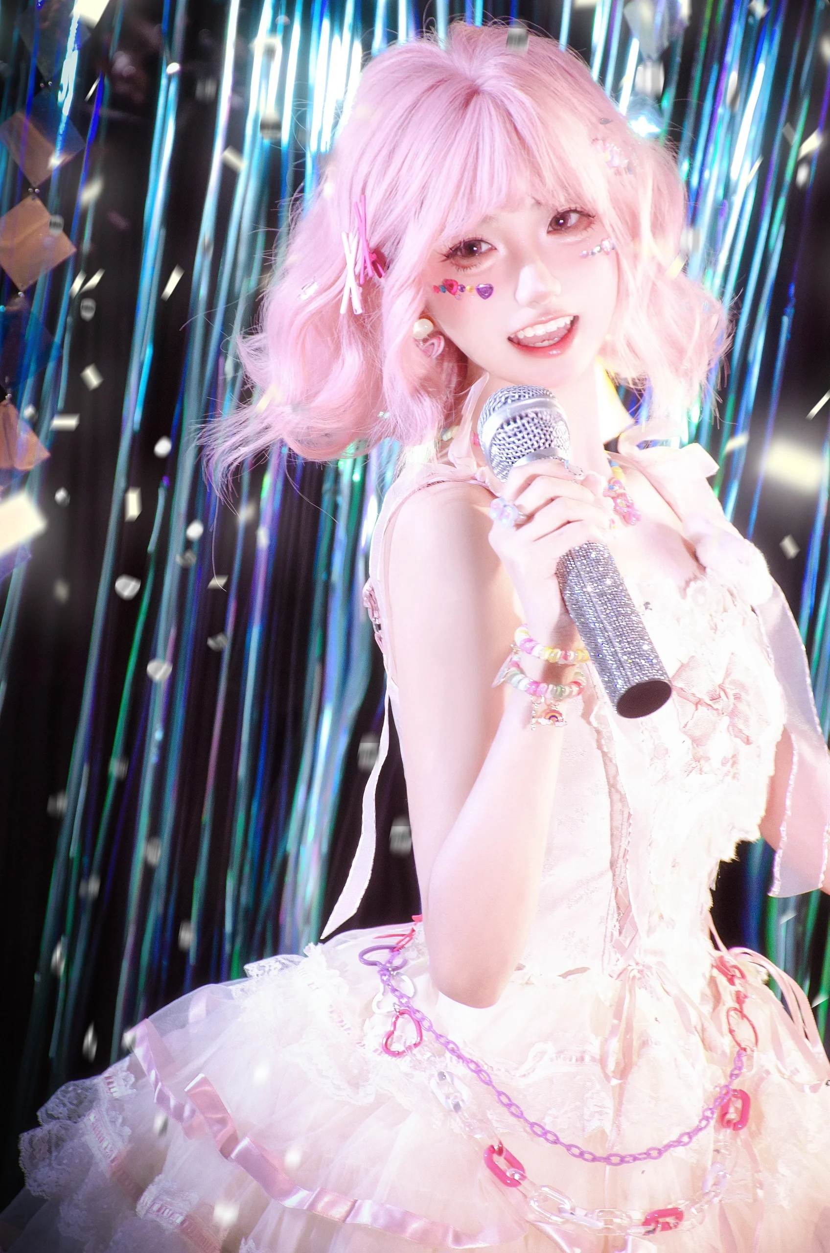 [Pink Wig and Microphone] An Underground Idol Stage Dream Realized - Image 1