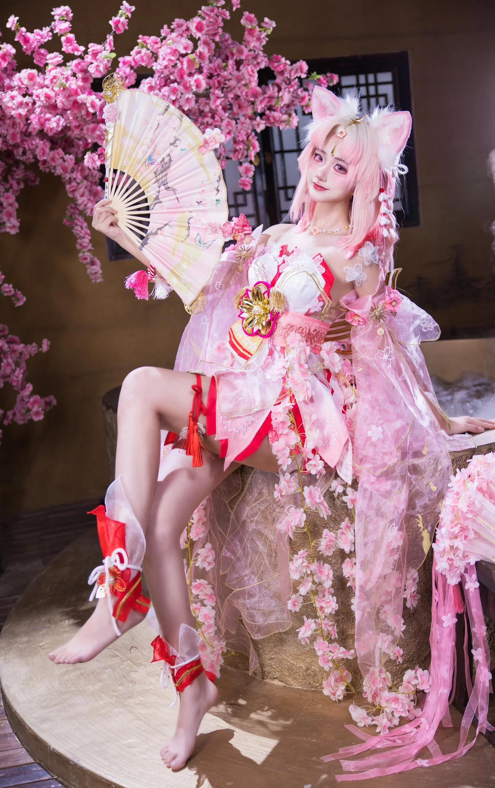 【胡桃cos】永劫无间樱云天女，灵狐与花影的平衡 - 第 1 张
