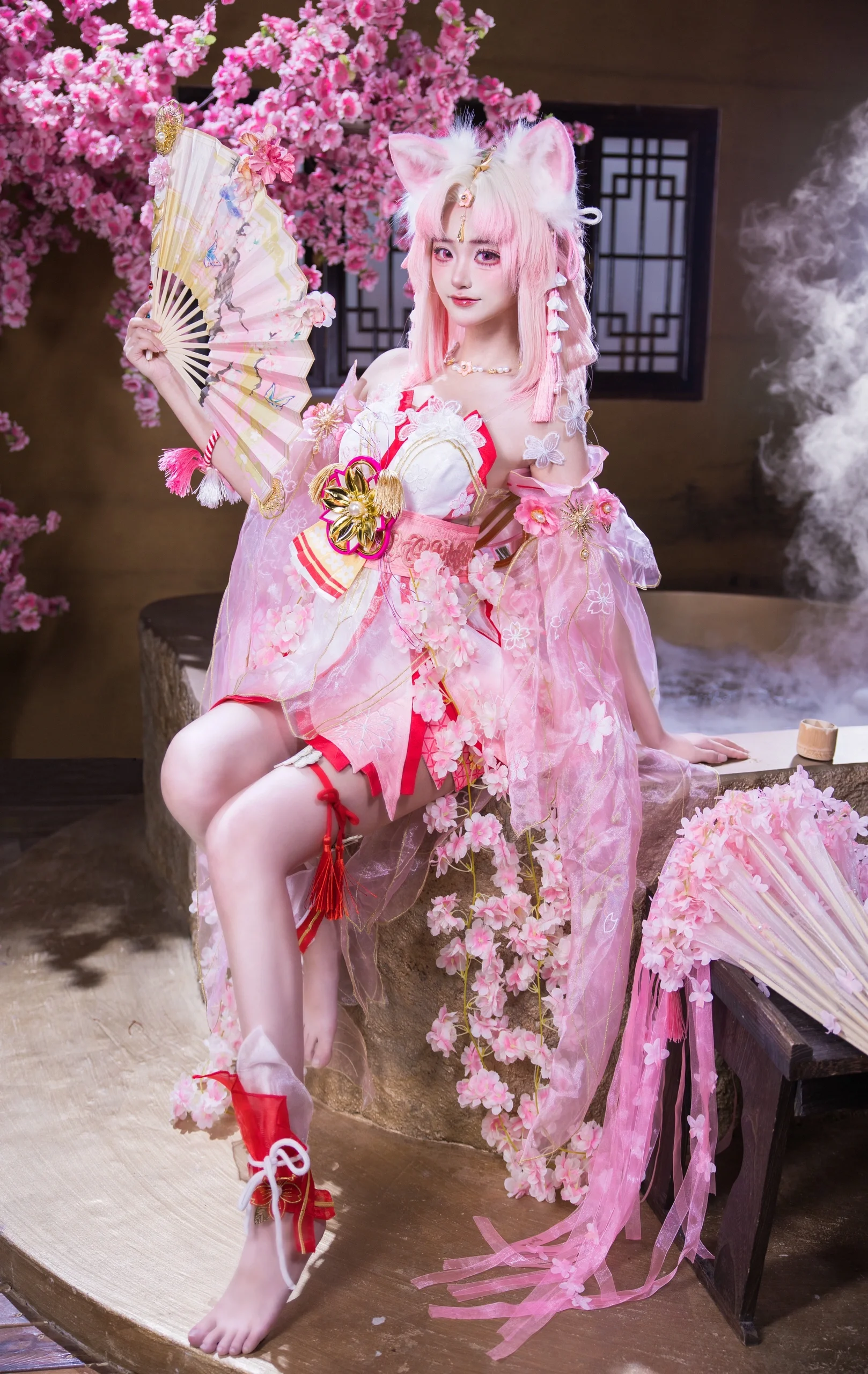 【胡桃cos】永劫无间樱云天女，灵狐与花影的平衡