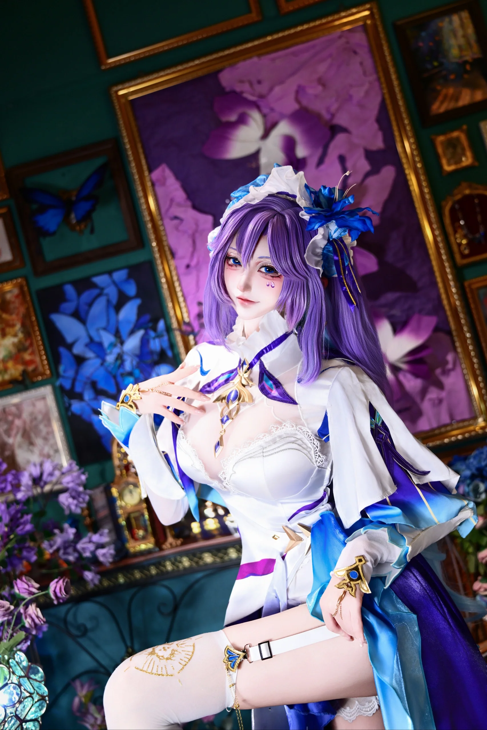 [Cantarella Fisalia cosplay] Deadly Elegance in Wuthering Waves, Like a Phantom Amidst Flowers