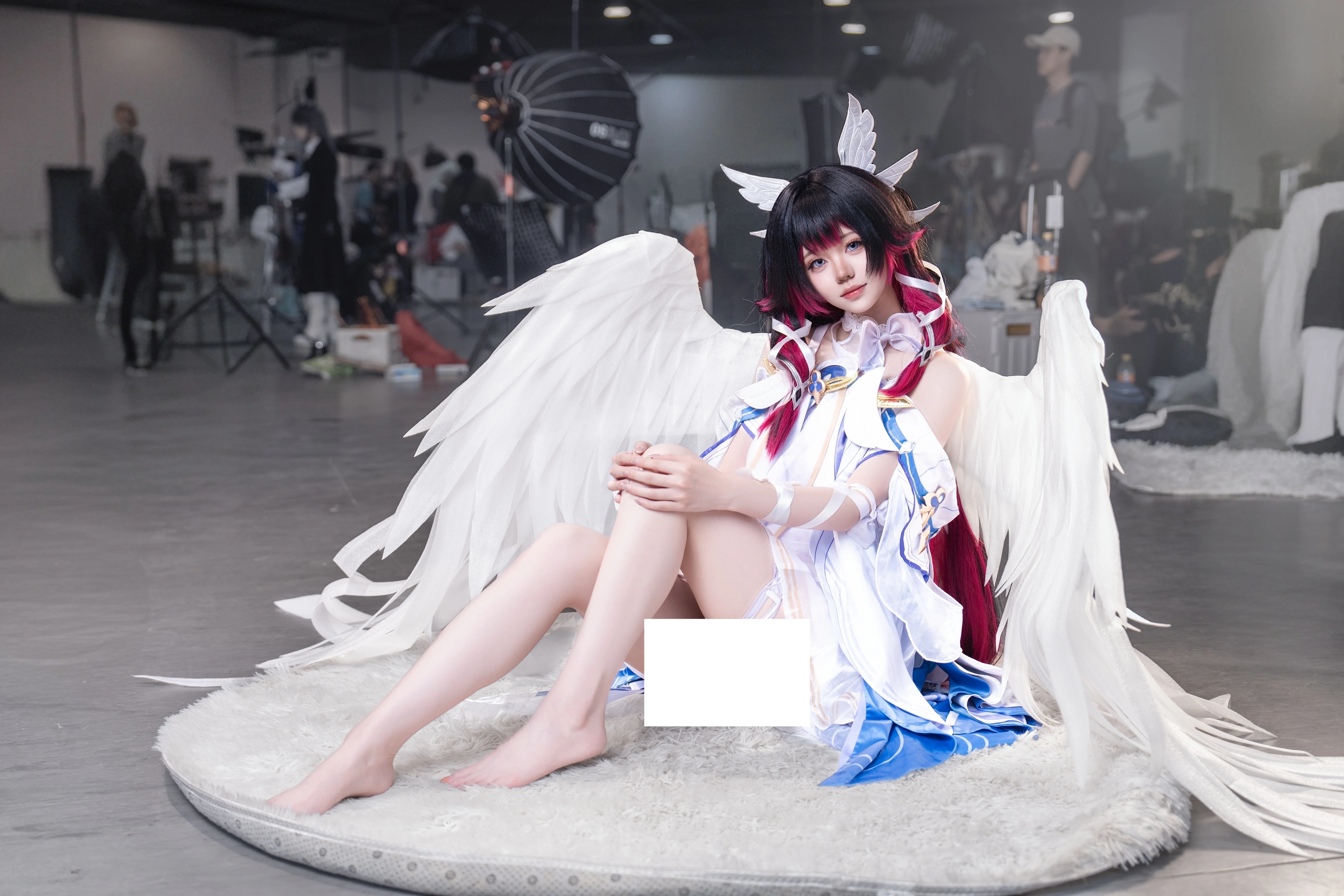 【コロンビーナ コスプレ】原神の天使、私の三日月ロッキングチェアに座ってみない？ - 5 枚目