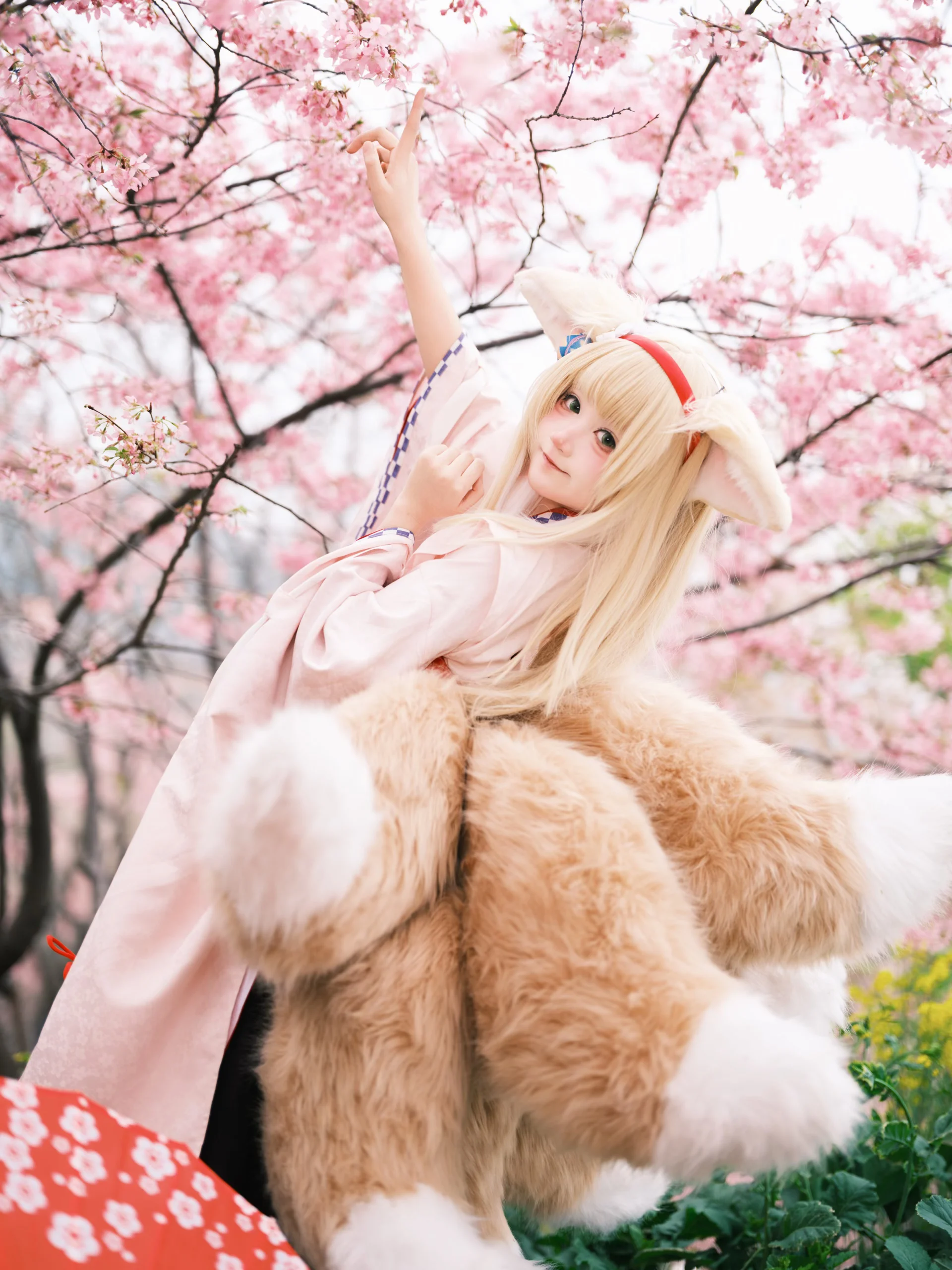 [Suzuran Cosplay] Arknights: Clearing after snow, a Healing Japanese-Style Cherry Blossom Outdoor Scene - Image 1