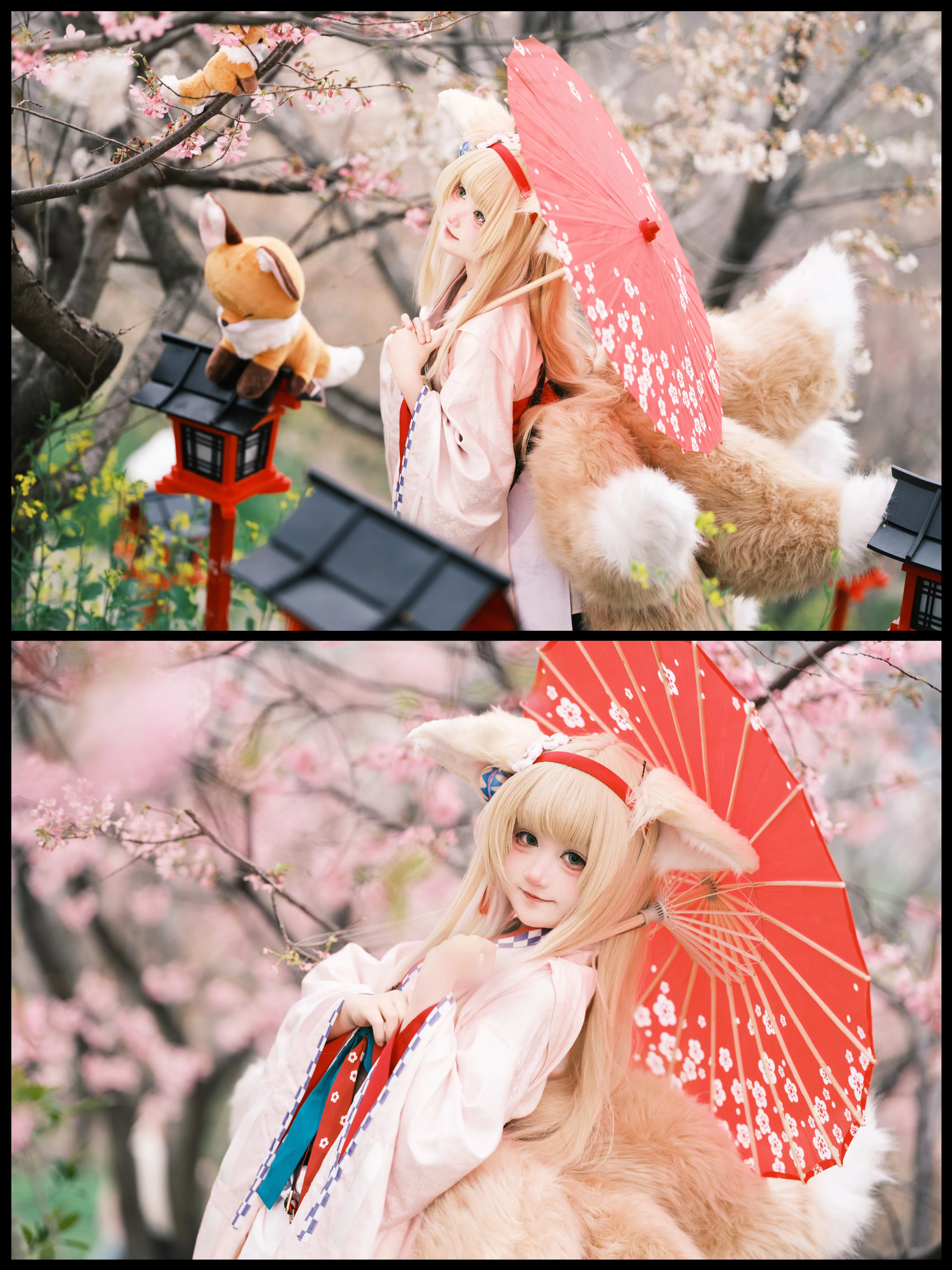 [Suzuran Cosplay] Arknights: Clearing after snow, a Healing Japanese-Style Cherry Blossom Outdoor Scene - Image 2
