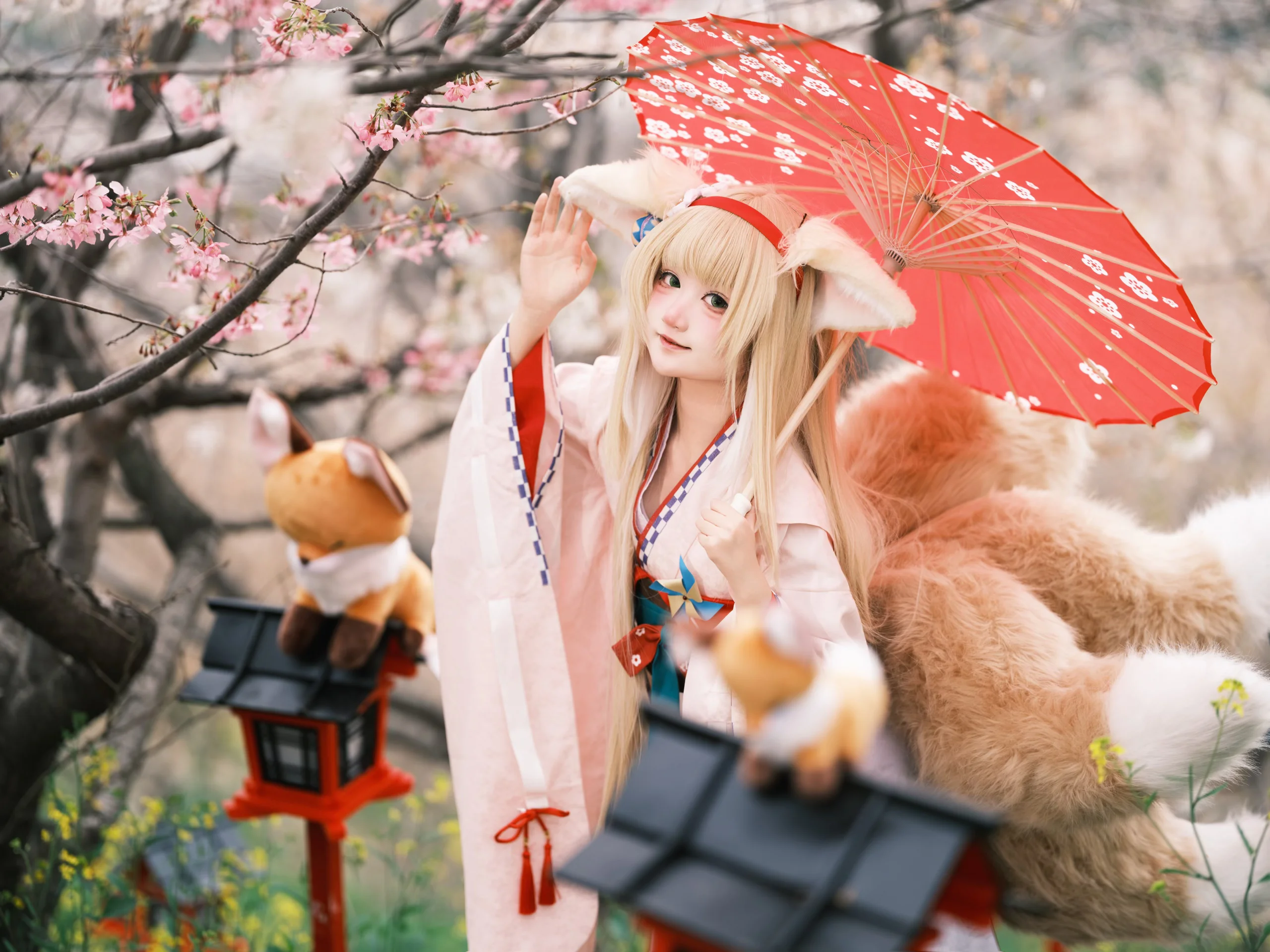 [Suzuran Cosplay] Arknights: Clearing after snow, a Healing Japanese-Style Cherry Blossom Outdoor Scene - Image 5