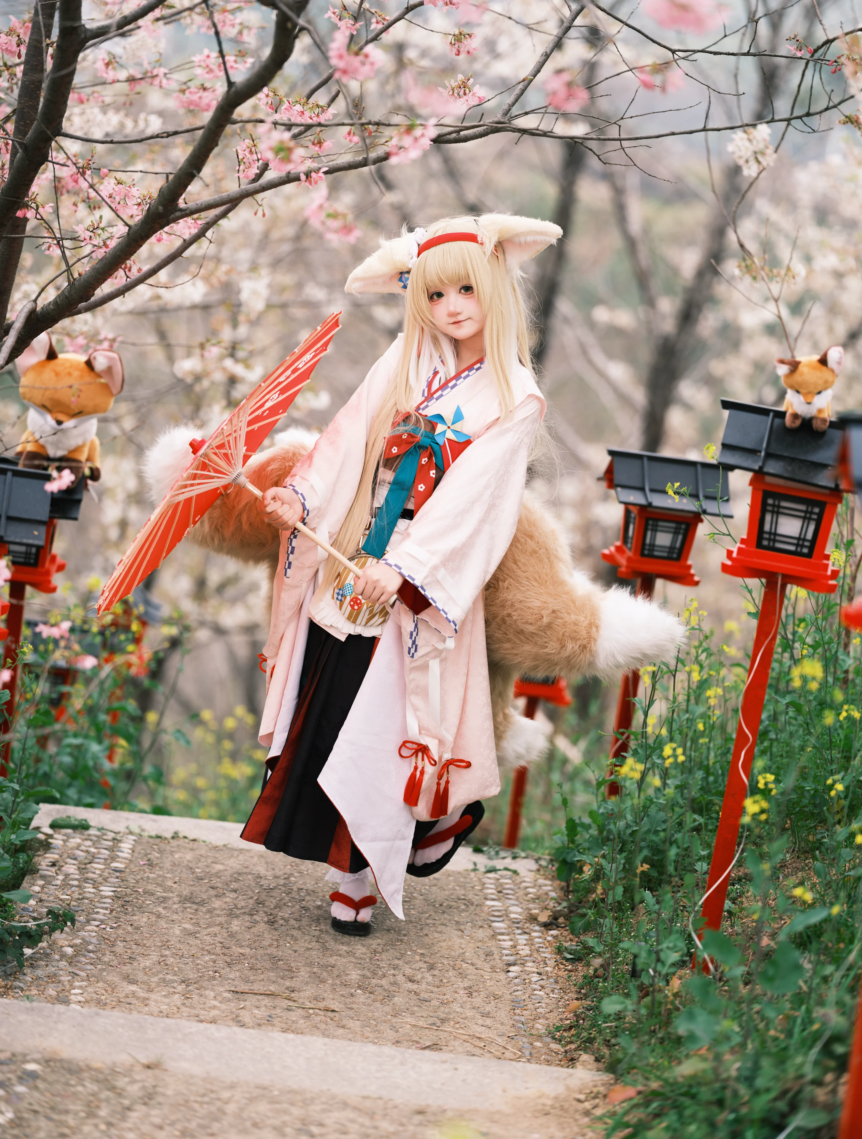 [Suzuran Cosplay] Arknights: Clearing after snow, a Healing Japanese-Style Cherry Blossom Outdoor Scene - Image 6